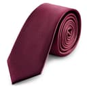 Cravatta skinny da 6 cm bordeaux con motivo gros-grain Cravatta skinny da 6 cm bordeaux con motivo gros-grain