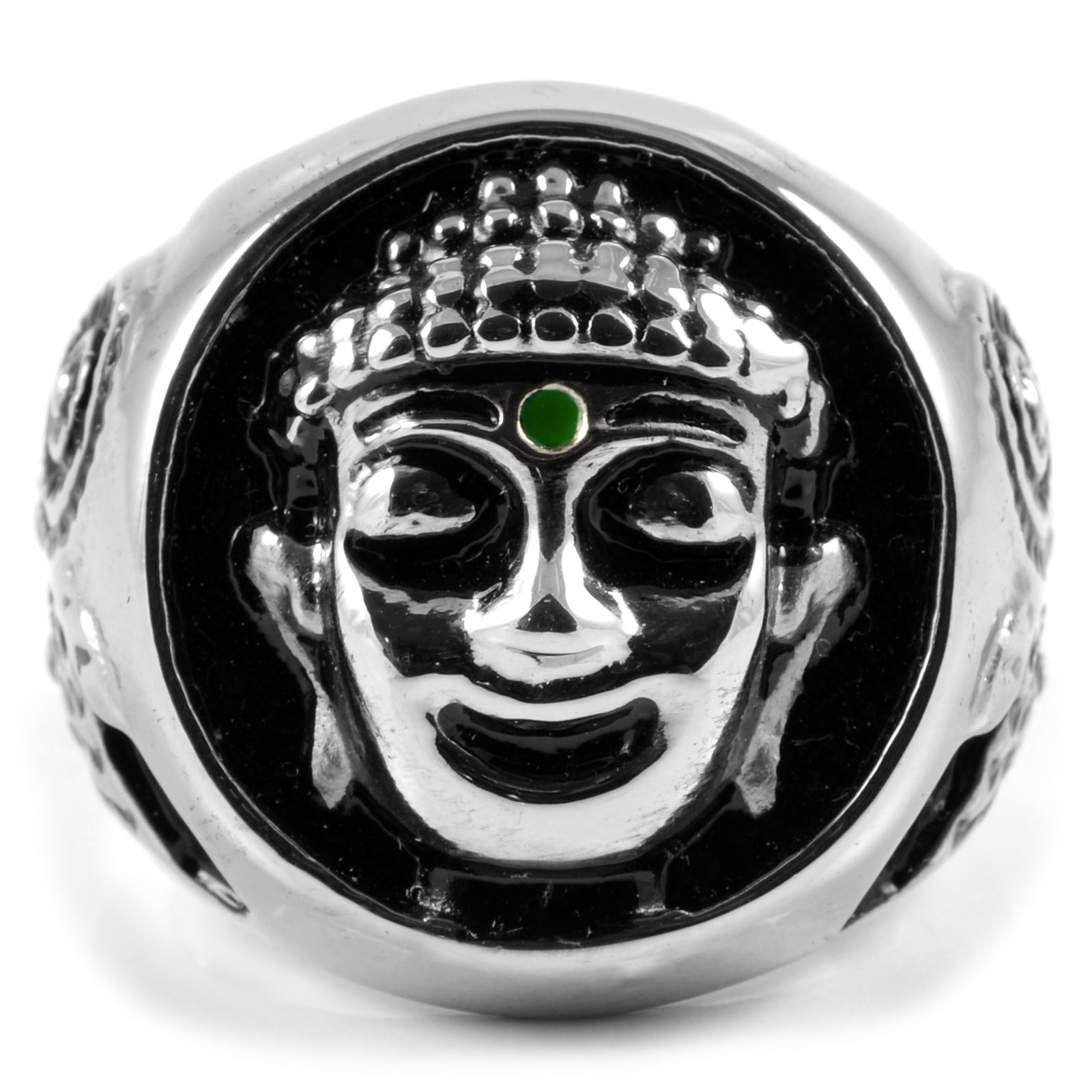 Maskuliner Buddha Stahlring - 3
