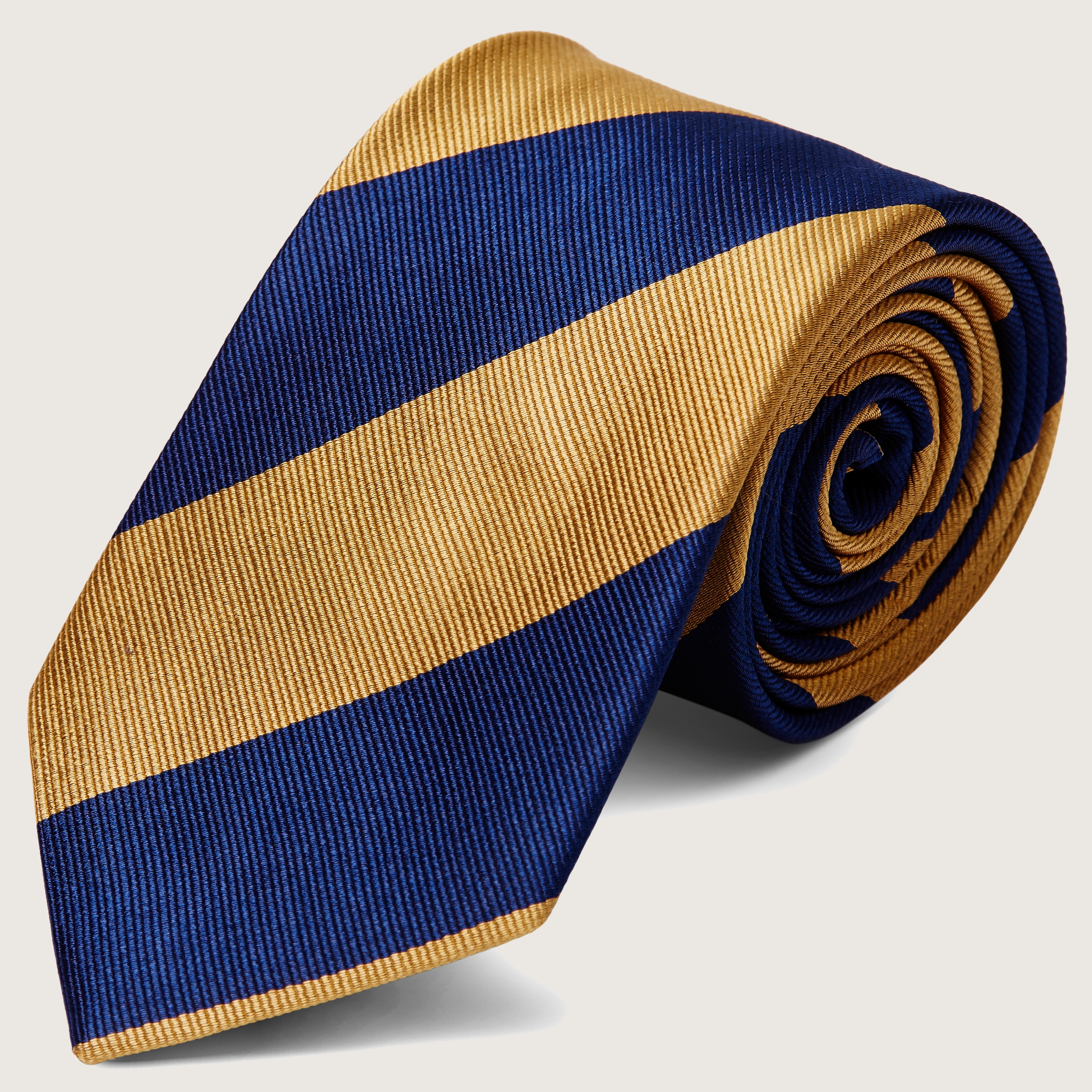 Cravatta Tricot in Seta Blu Scuro - Rigata – E.Marinella