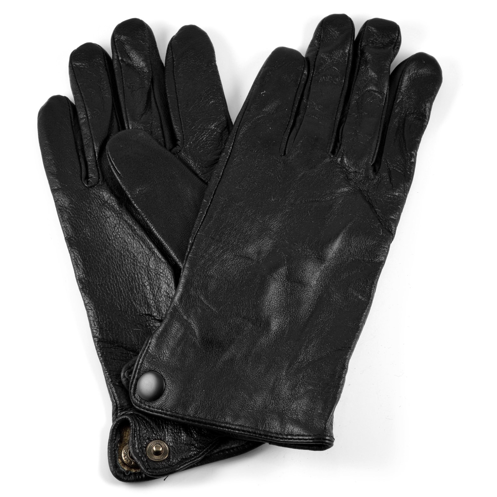 Czarne skórzane rękawiczki Ramona - 1