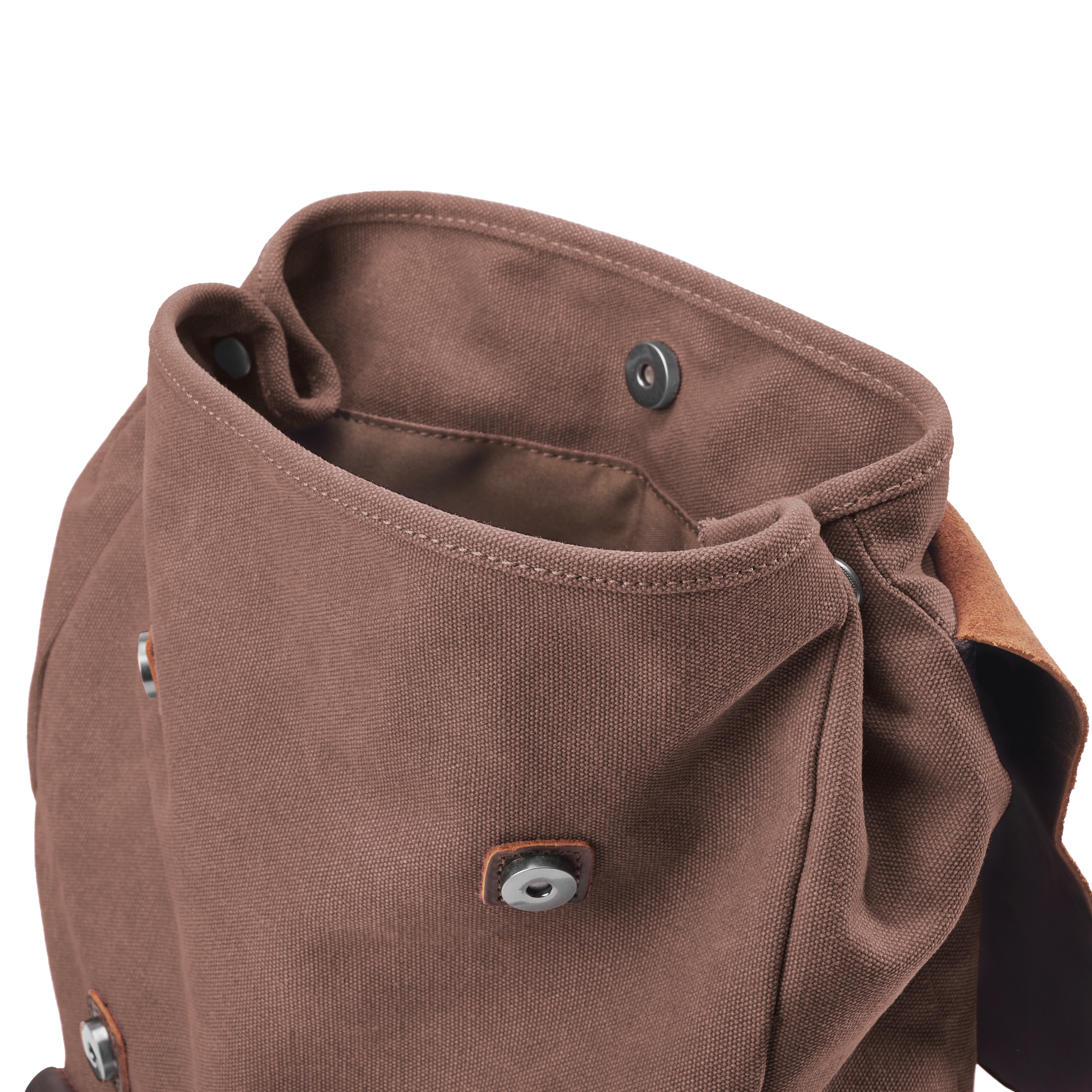 Rucsac vintage din piele și pânză maro deschis - 10