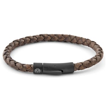 Brown & Black Leather Bracelet