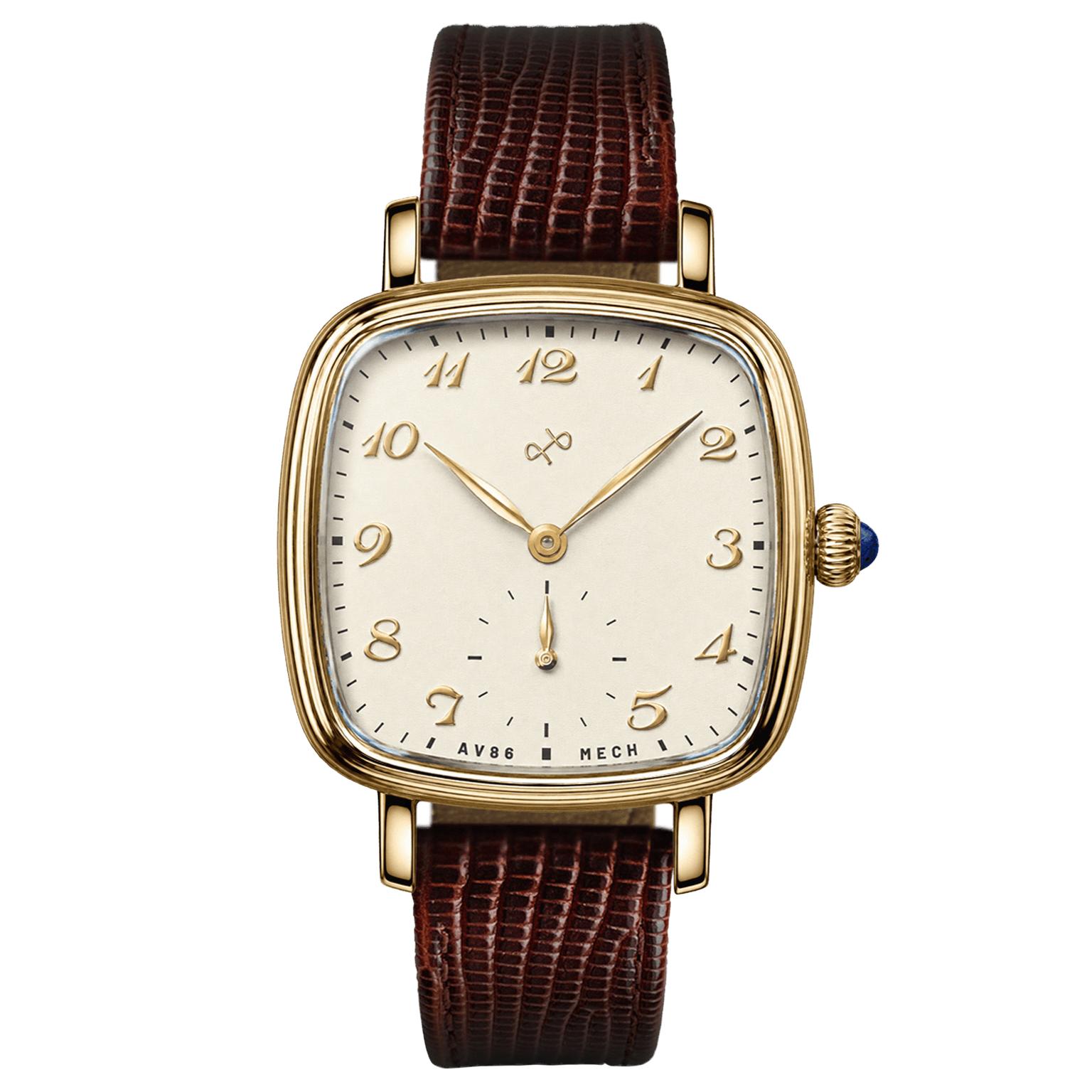 AV86 | 1954 Capri Mechanische Uhr in Gold und Blau AV86 | 1954 Capri Mechanische Uhr in Gold und Blau