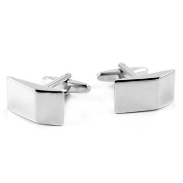 Square Classic Bent Silver-Tone Cufflinks Square Classic Bent Silver-Tone Cufflinks