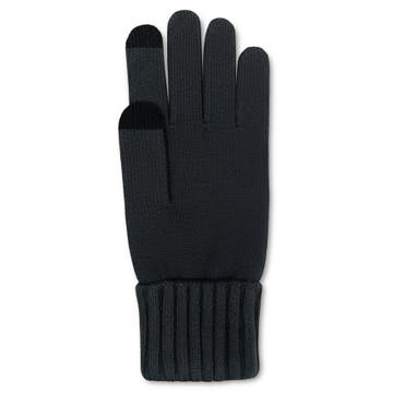 Baltic | Ribbstickade vantar med pekskärmsfunktion, svart Baltic | Ribbstickade vantar med pekskärmsfunktion, svart