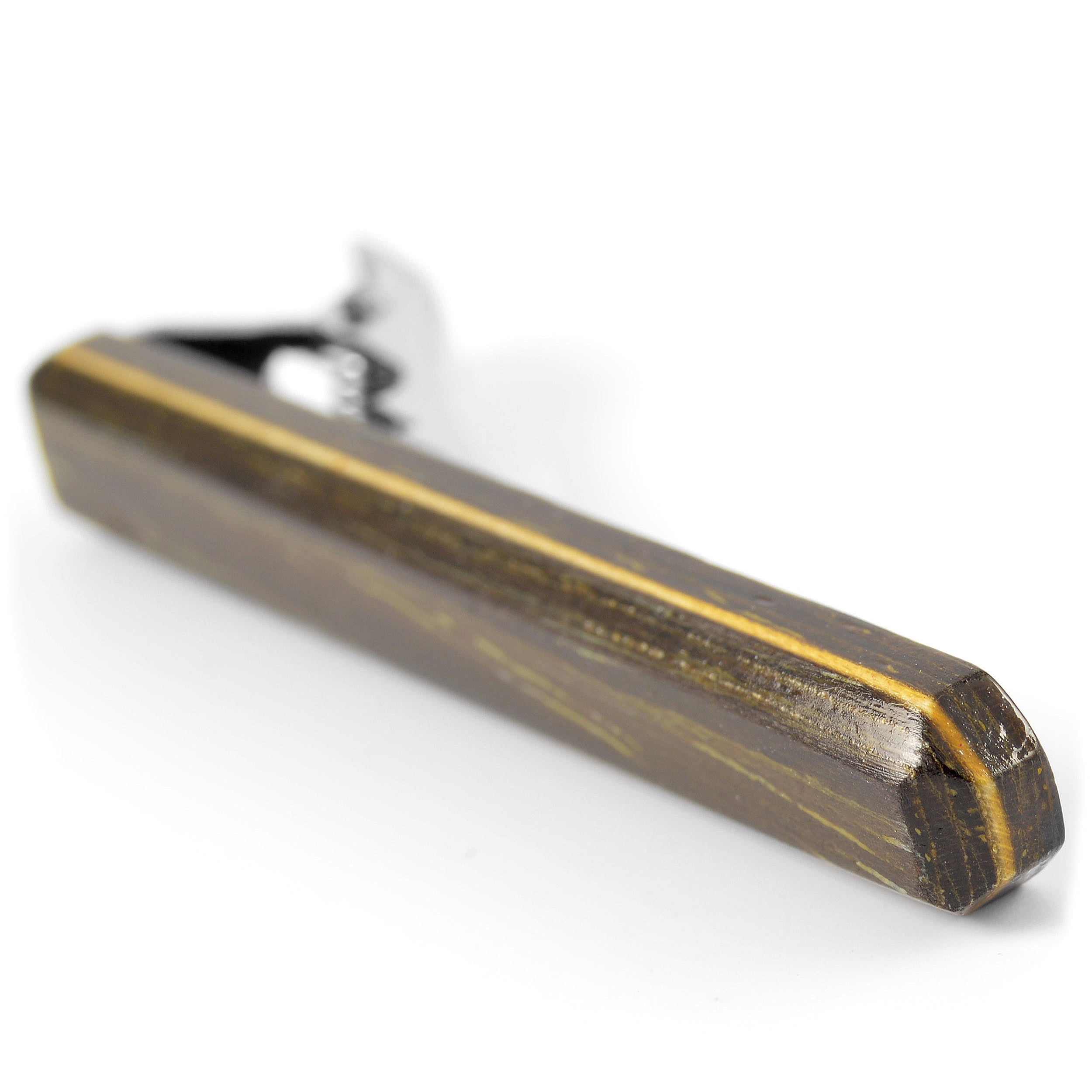 Krawattenklammer aus schwarzem Eichenholz - 3