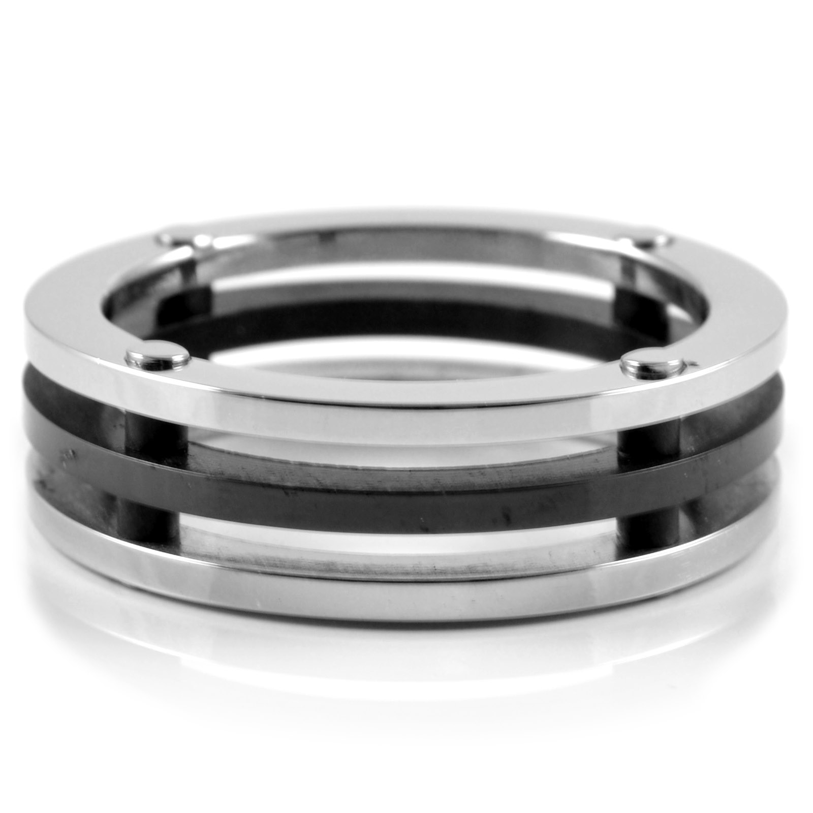 Musta Yhdistelmä Terässormus - 2