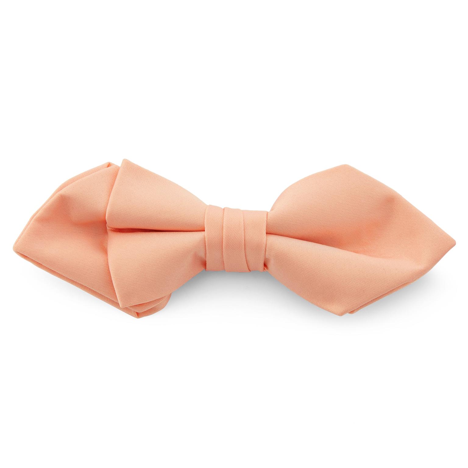 Noeud papillon classique en pointes rose saumon Noeud papillon classique en pointes rose saumon