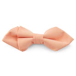 Salmon Pink Basic Pointy Pre-Tied Bow Tie