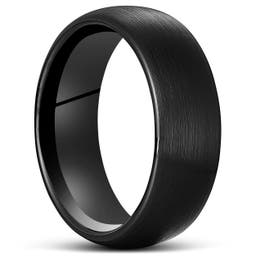 Terra | 8 mm Gebürsteter Schwarzer Tungsten Ring