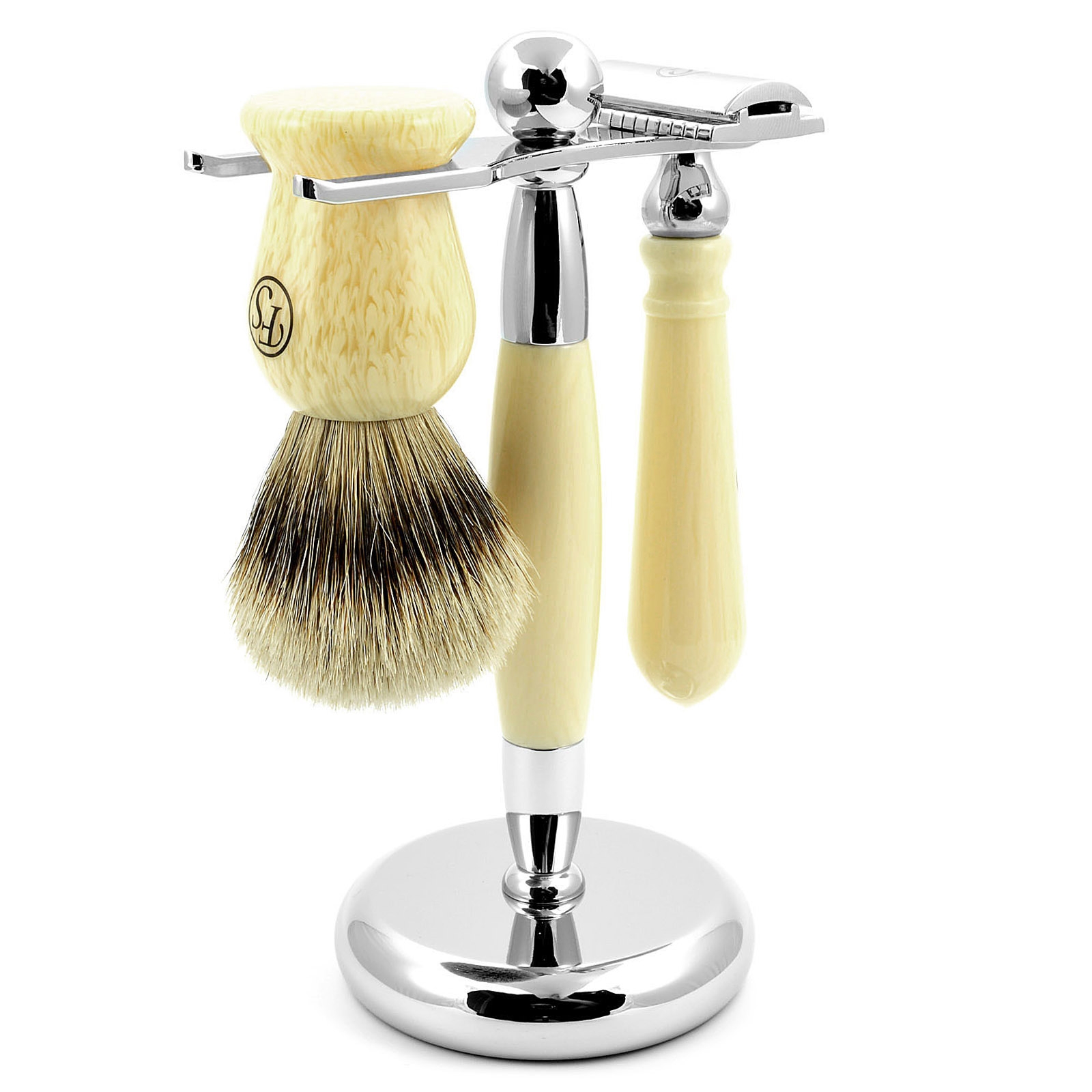 Cream Silvertip Sicherheitsrasierer Rasierset - 3