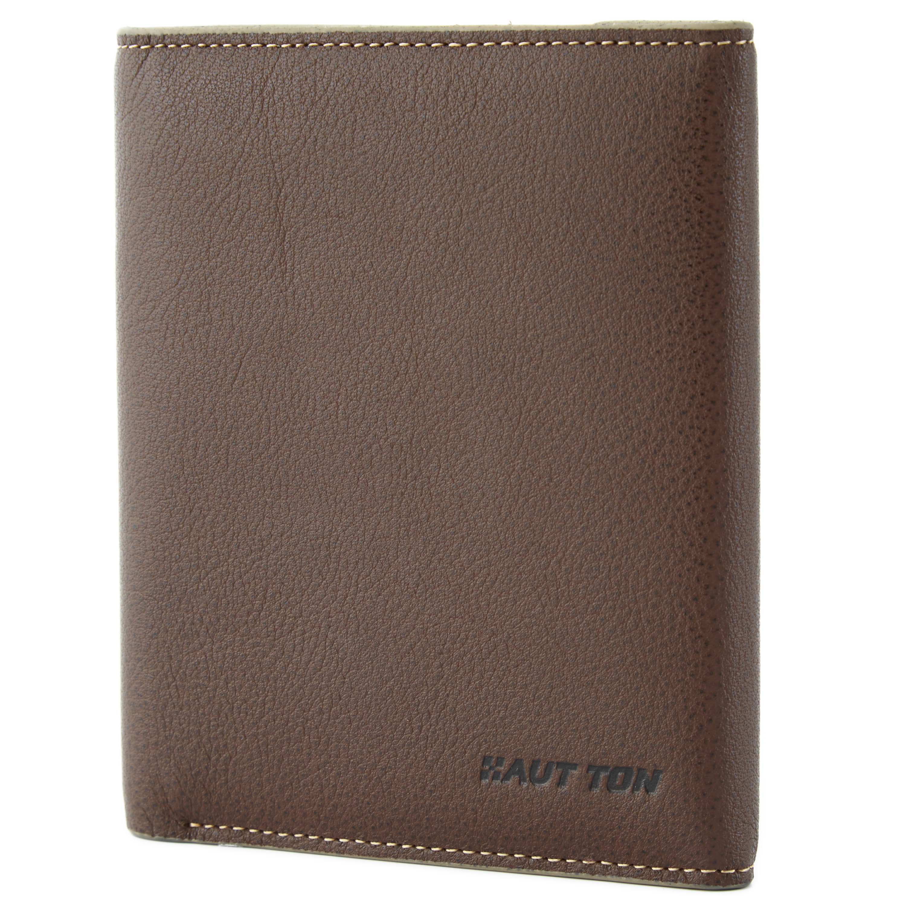 Brun Læderpung med Kontrastsyninger - 1