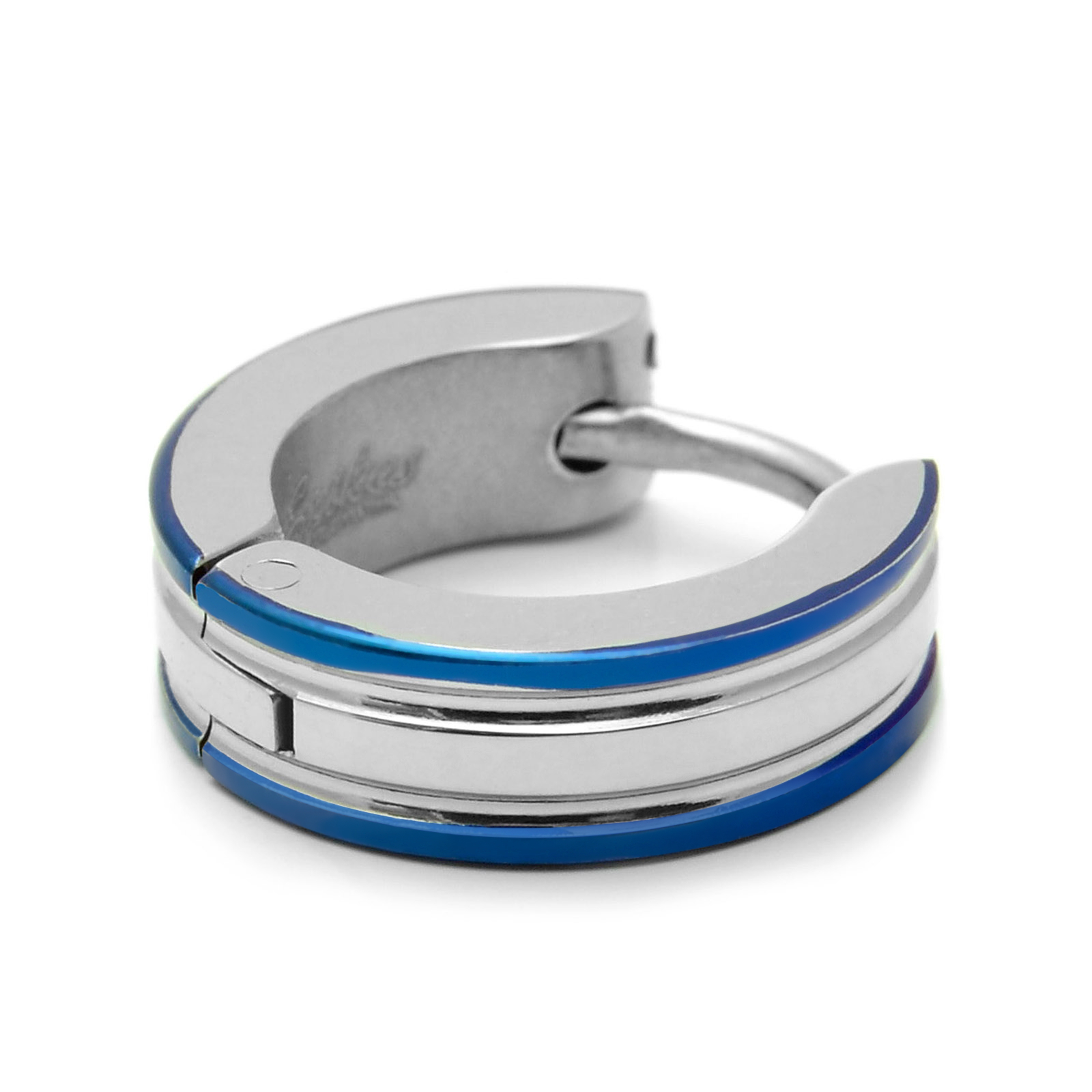 Sentio | Modro-srebrni kirurški jekleni obroček - 2