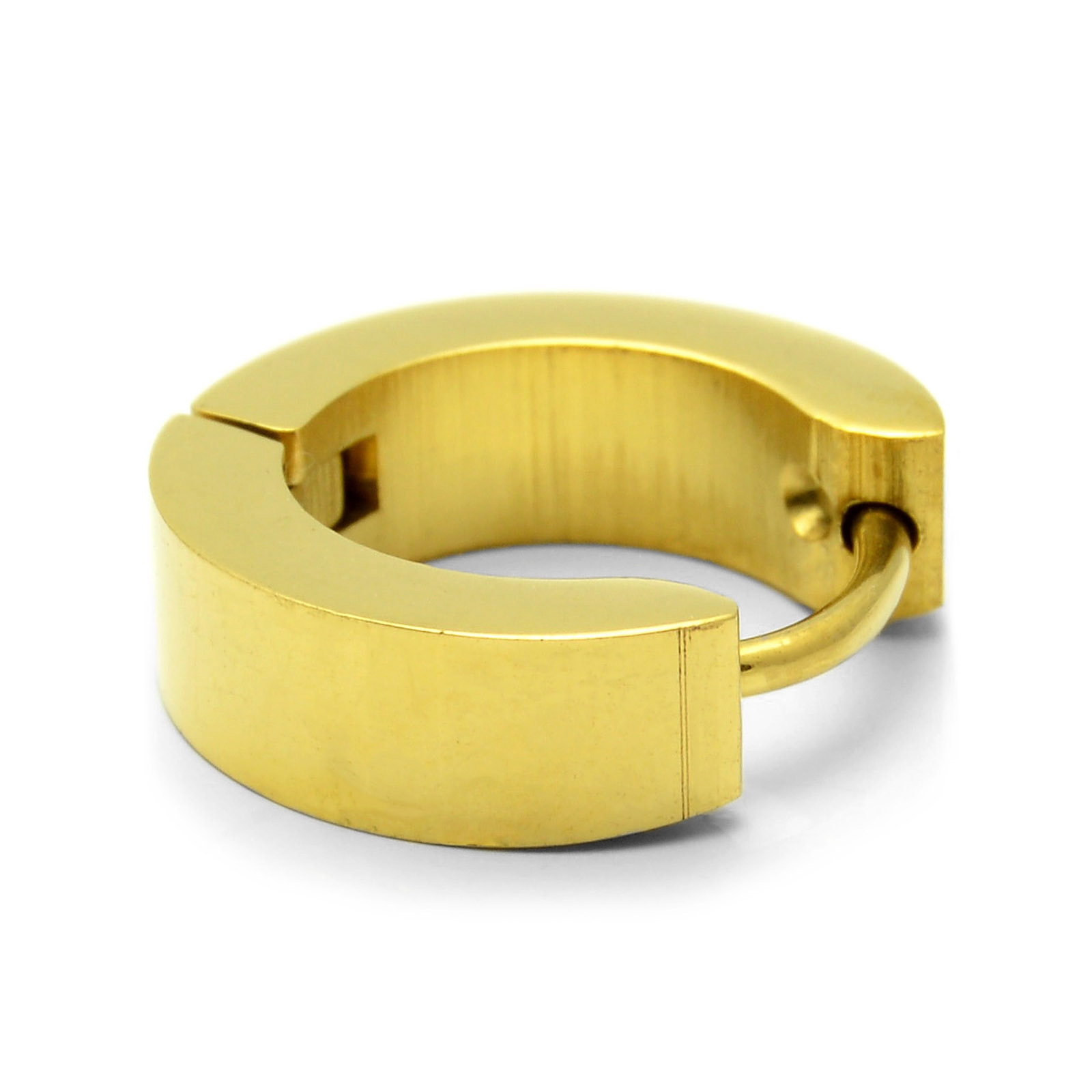 Sentio | Złocisty kolczyk kółeczko z cyframi rzymskimi - 2