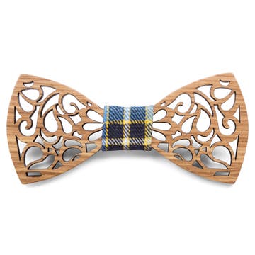 Butterfly Zebrawood Bow Tie With Colourful Cloth Centerpiece