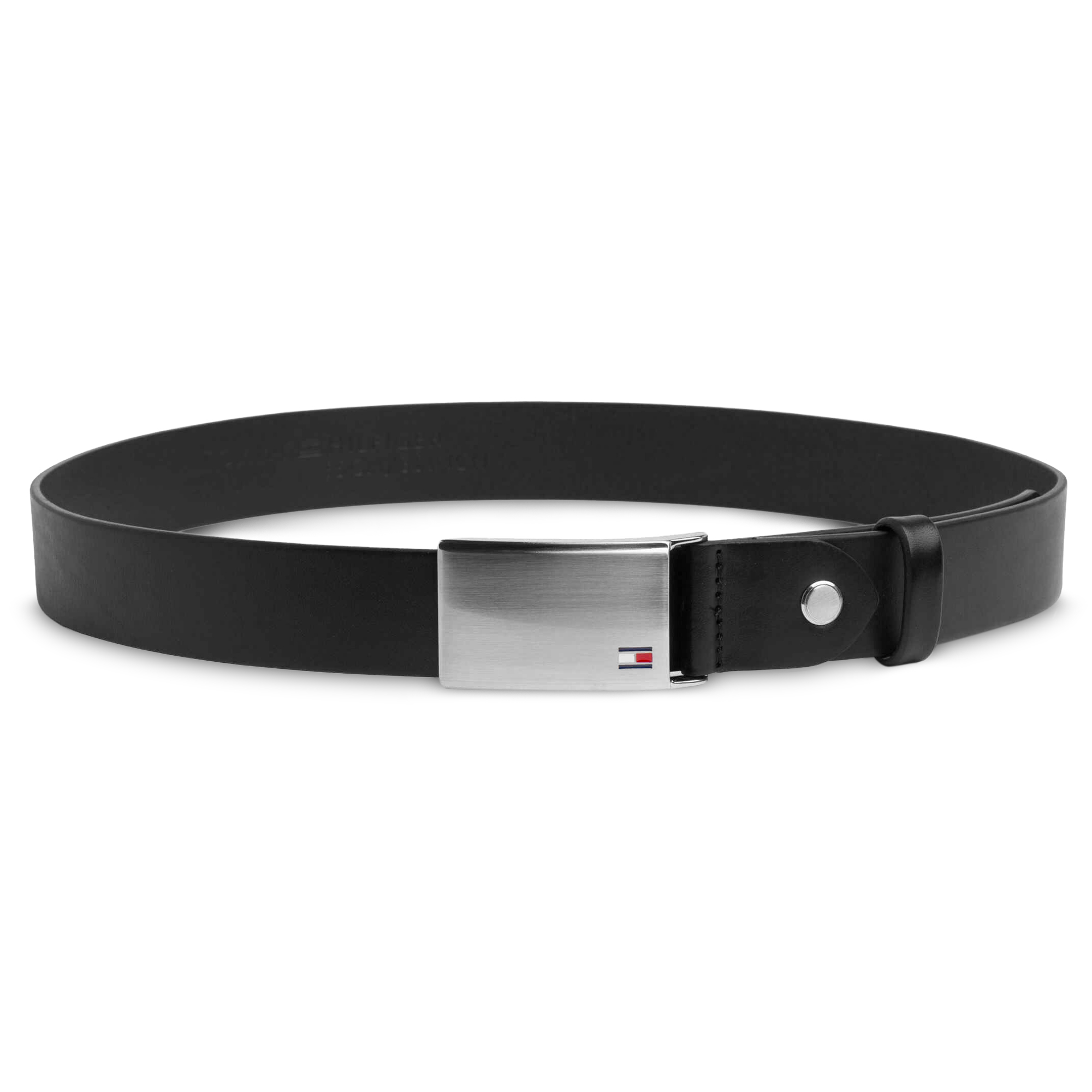 Cintura nera con placca Tommy Hilfiger - 7