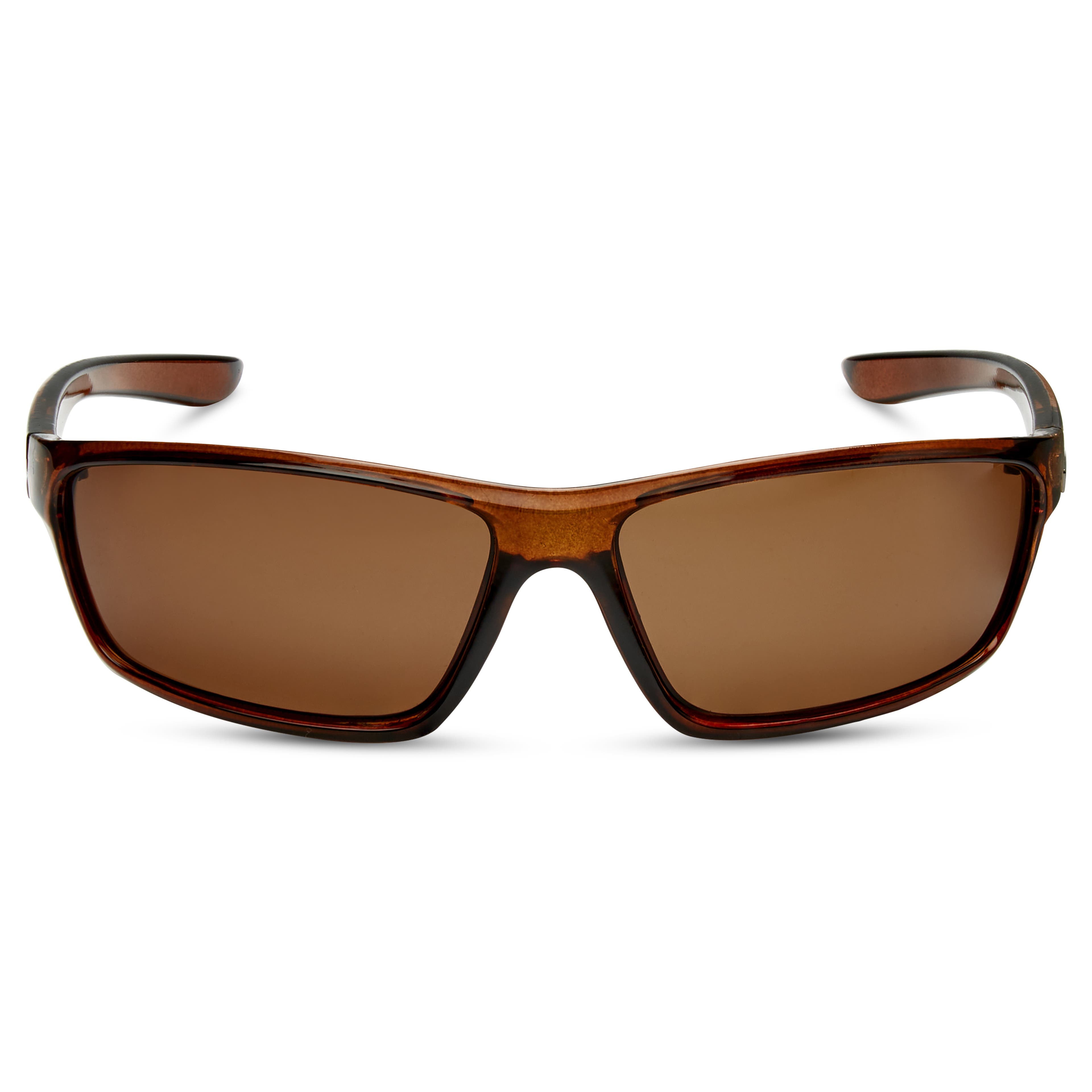 Sleek Brown Polarised Sunglasses
