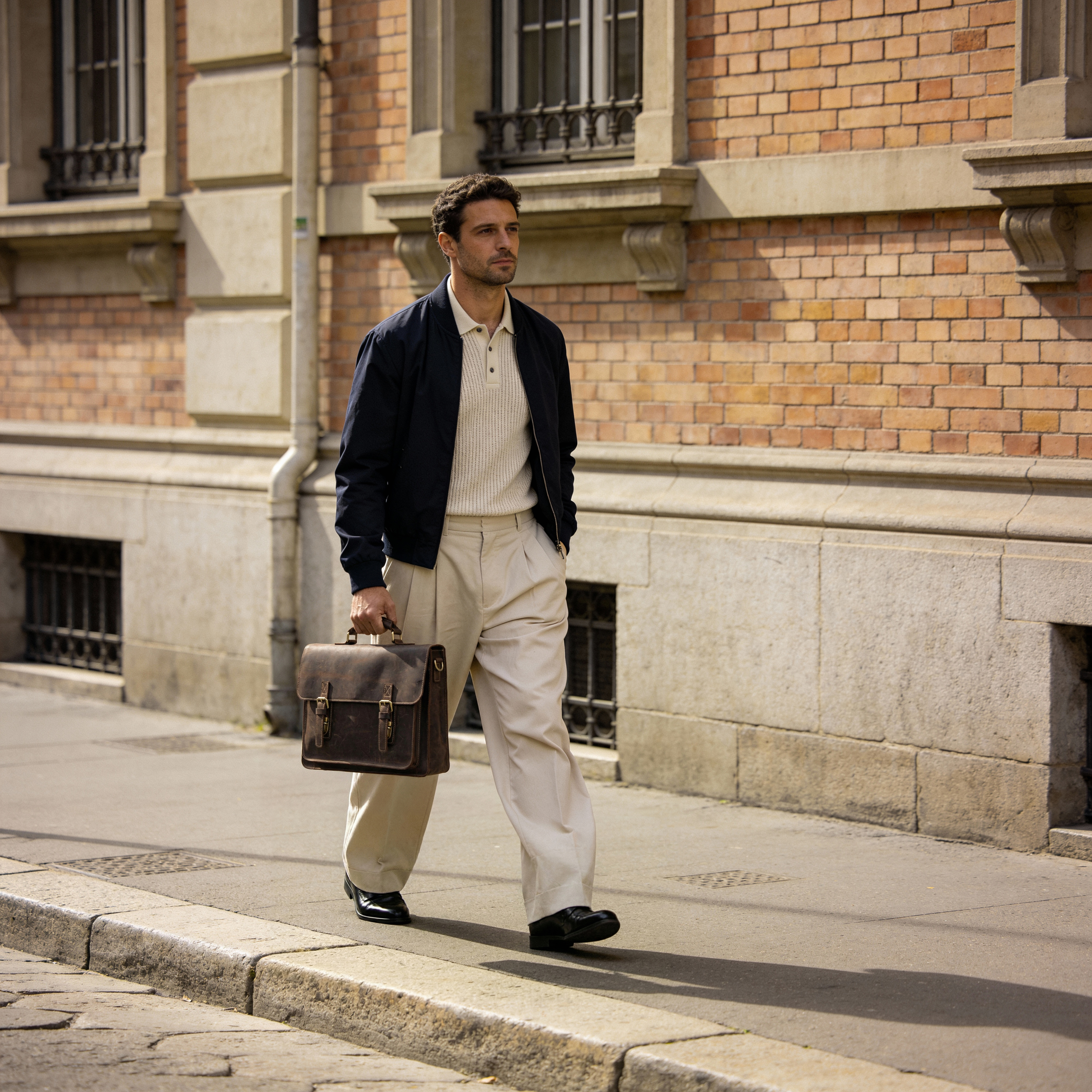 Marlano Dark Brown Leather Case - 2