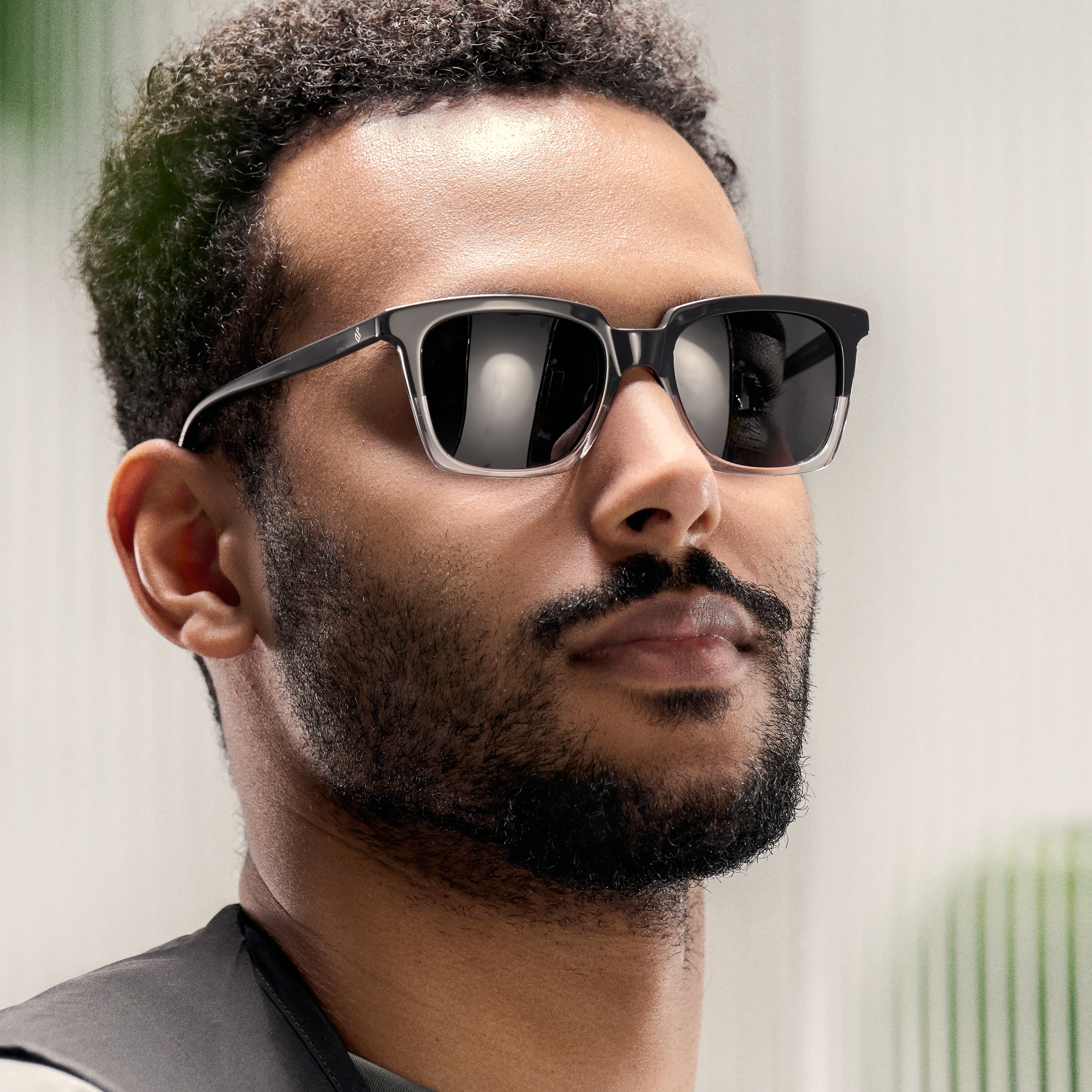 Occasus | Tofargede Sort Polariserte Solbriller med Horninnfatning - 2