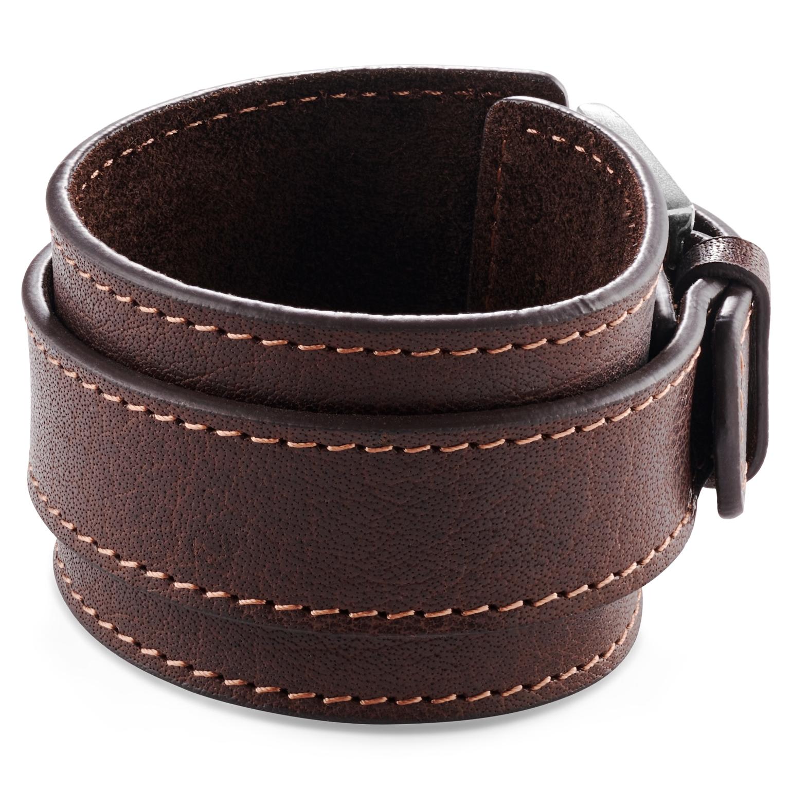 Gladius | Brunt Fuldnarvet Bøffellæder Stiftlukning Armbånd Gladius | Brunt Fuldnarvet Bøffellæder Stiftlukning Armbånd
