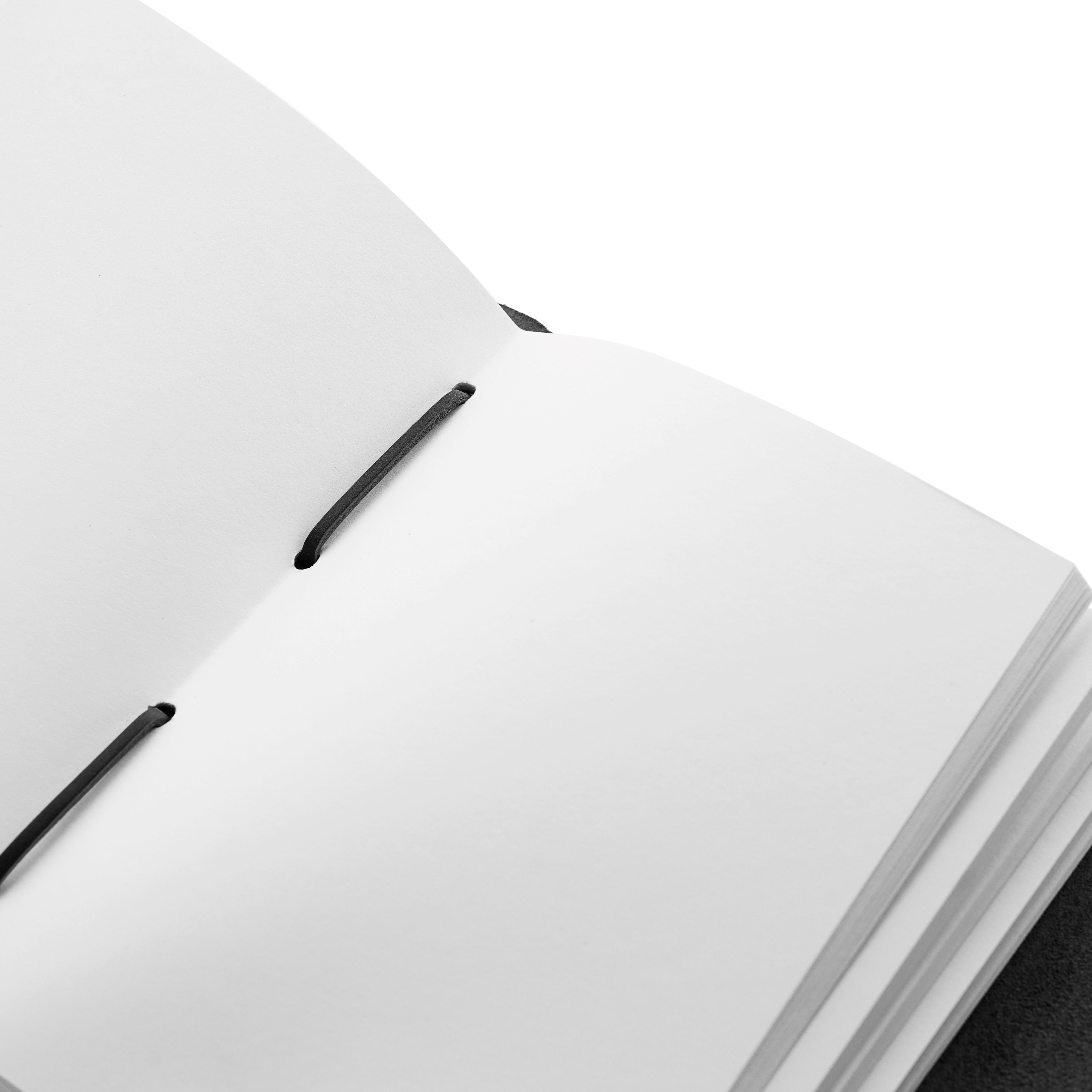 Zápisník | Čierna koža | Omotávacie zapínanie - 5