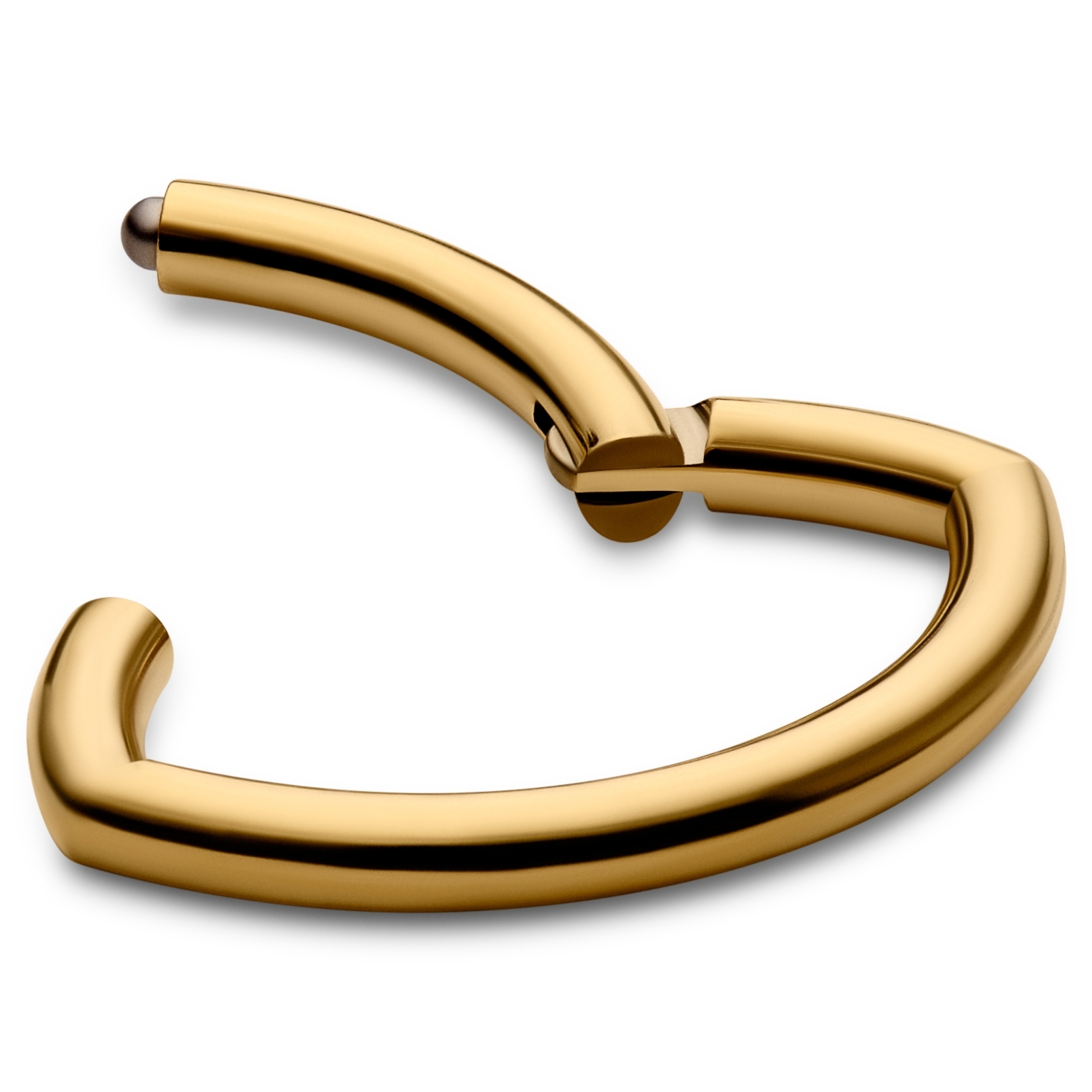 8 mm Guldfarvet Titanium Oval Piercing Ring - 3