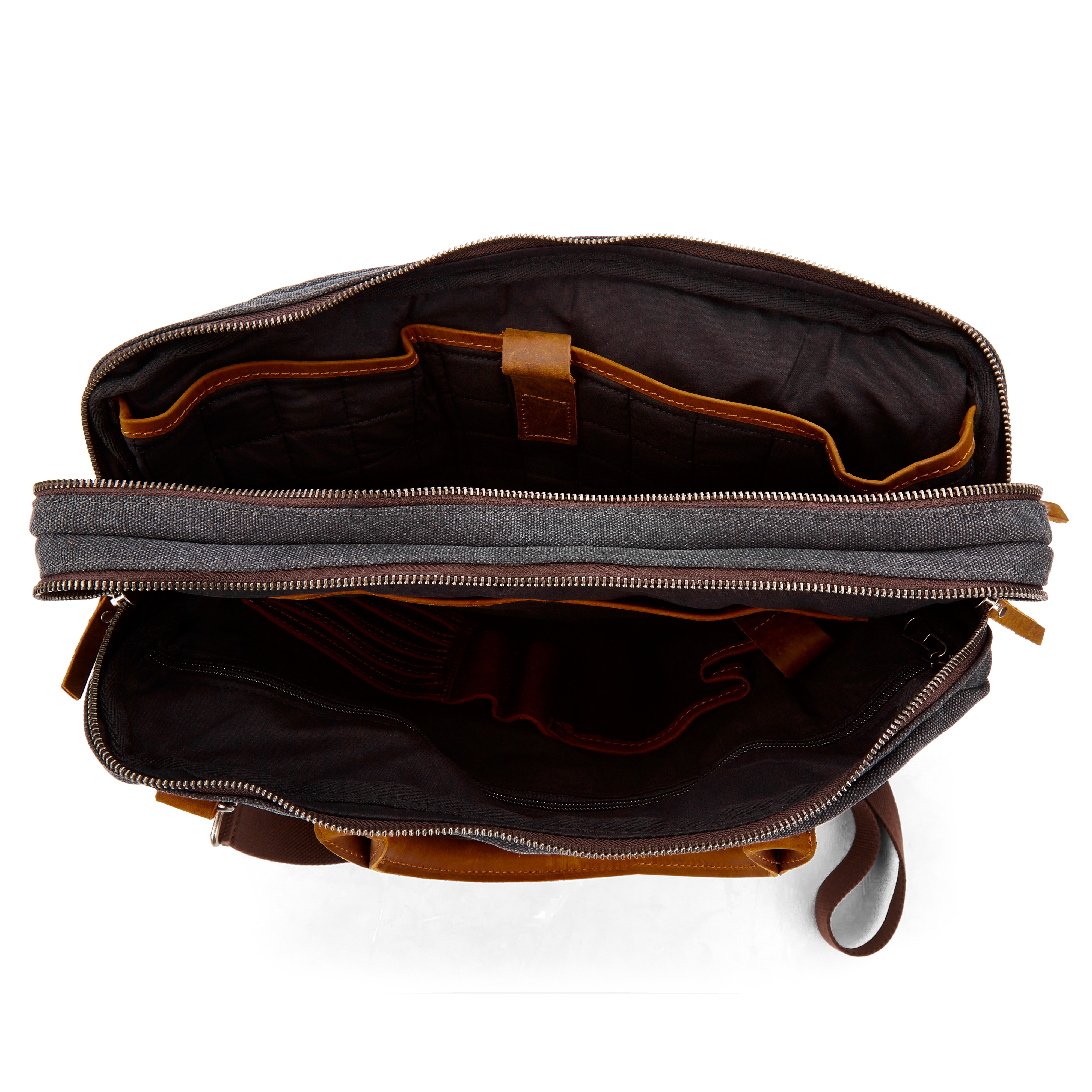 Shane Grey & Tan Laptop Bag - 5