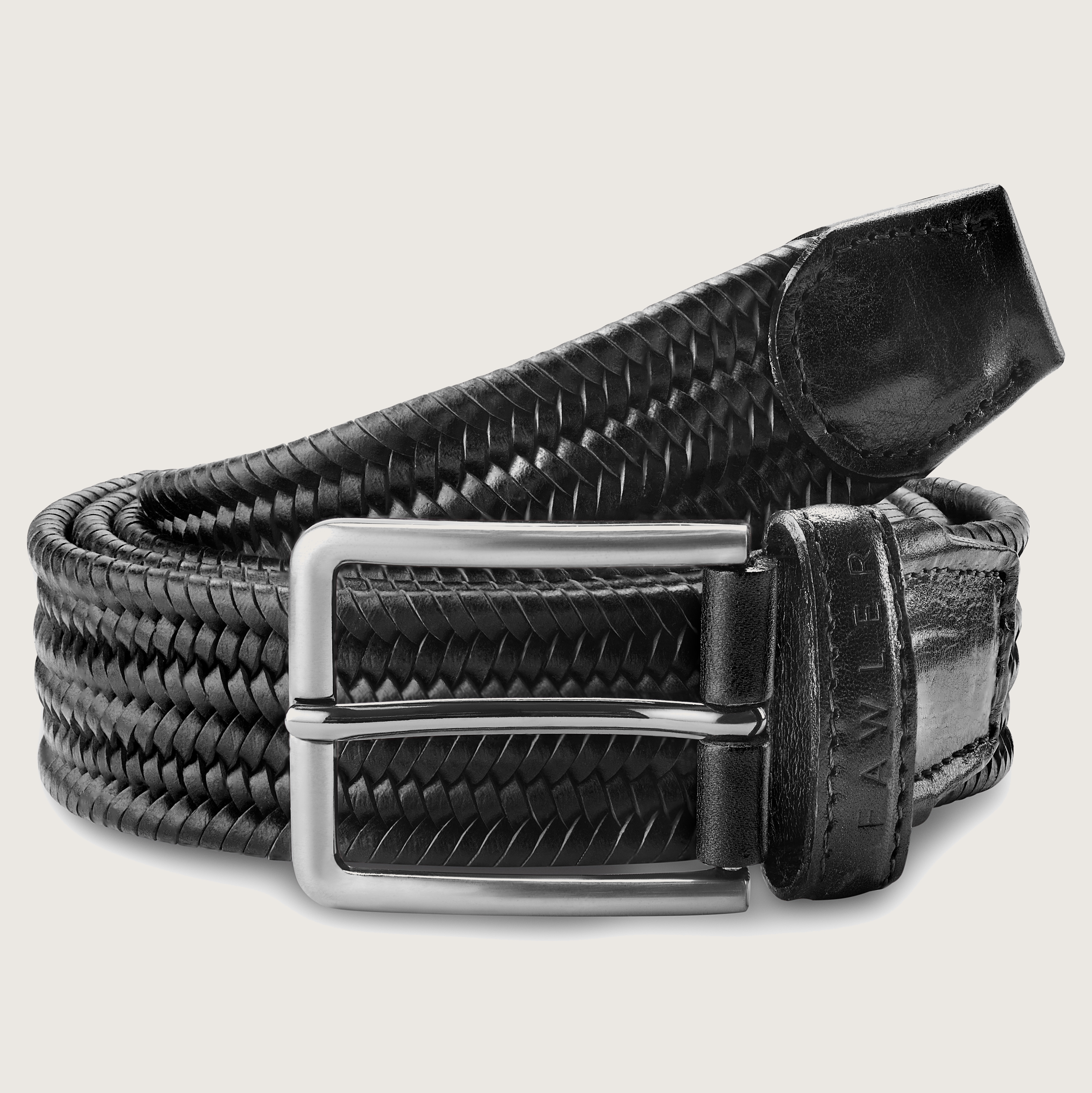 『HAMI LEATHER BELT BLACK×SILVER』 H-J34 Punk Rock Round Studded Cowhide Leather Belt