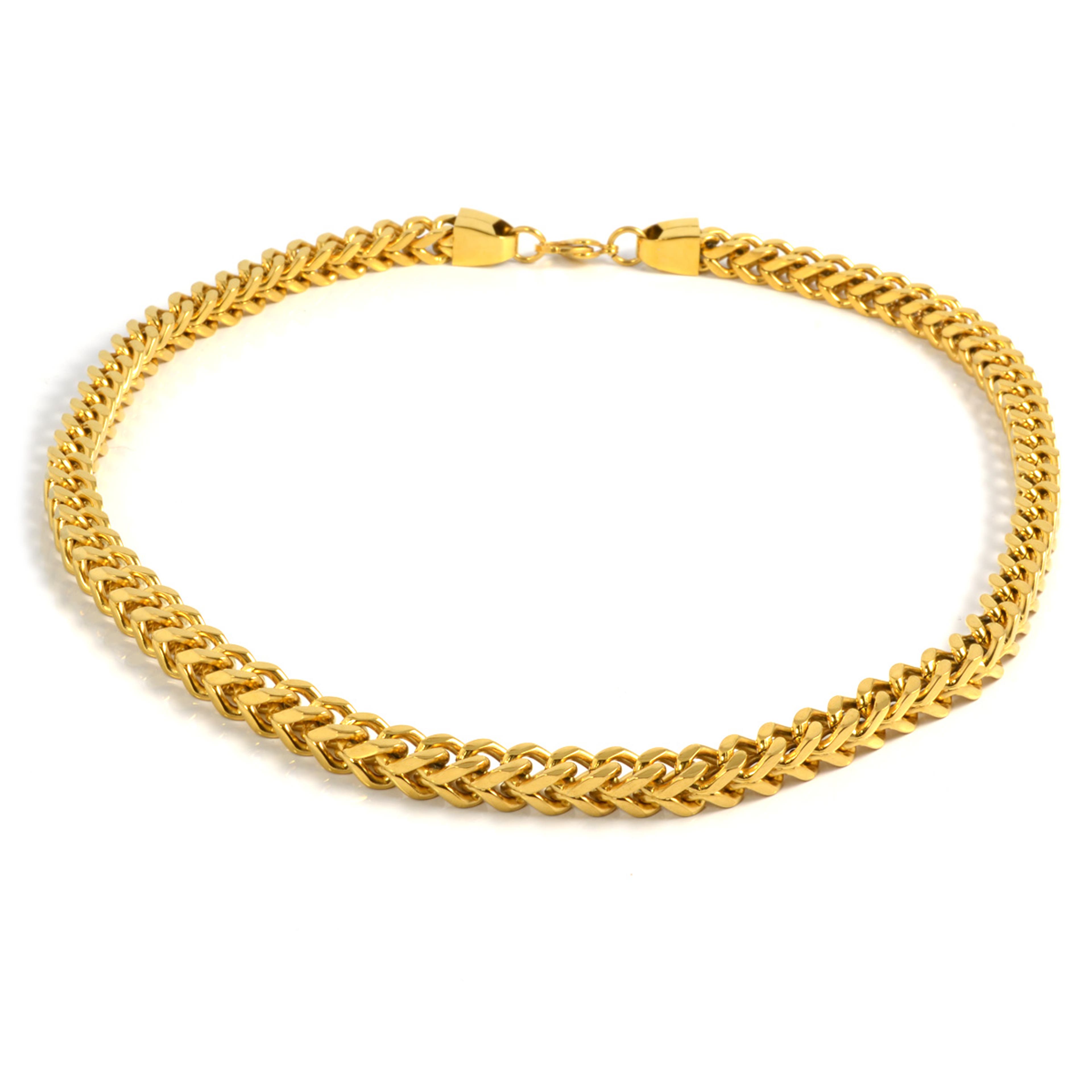 10 mm Gold-Tone Cuban Chain Necklace