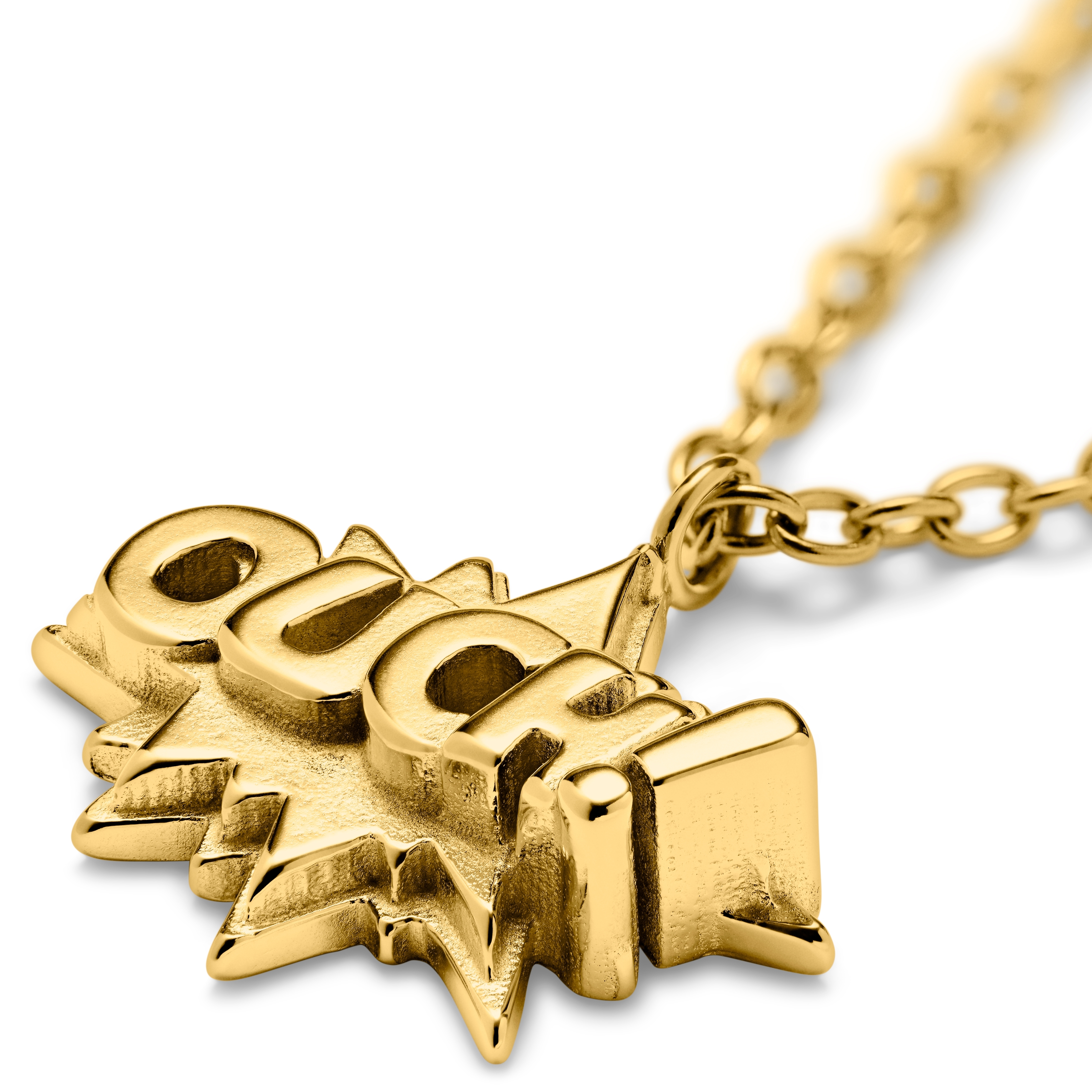 Jaygee | Náhrdelník v zlatej farbe s príveskom s nápisom OUCH! - 3