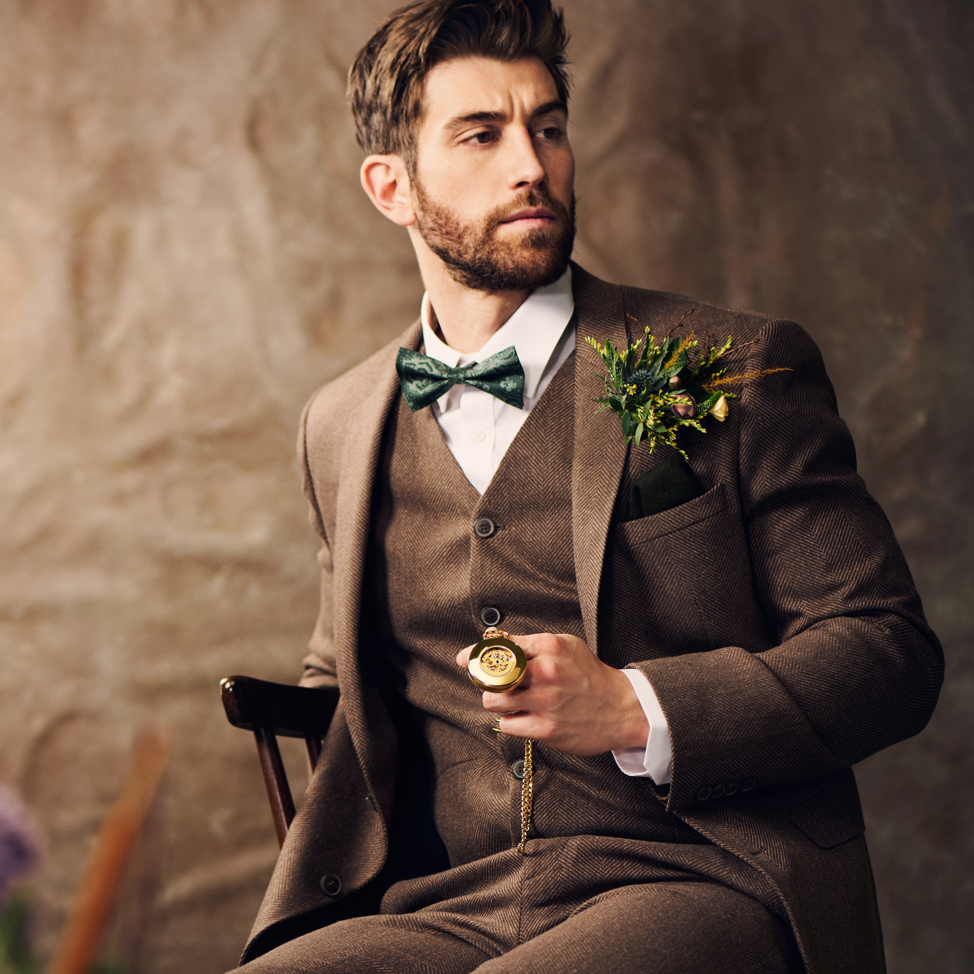 Easton | Zelta krāsas automātisks kabatas pulkstenis - 6