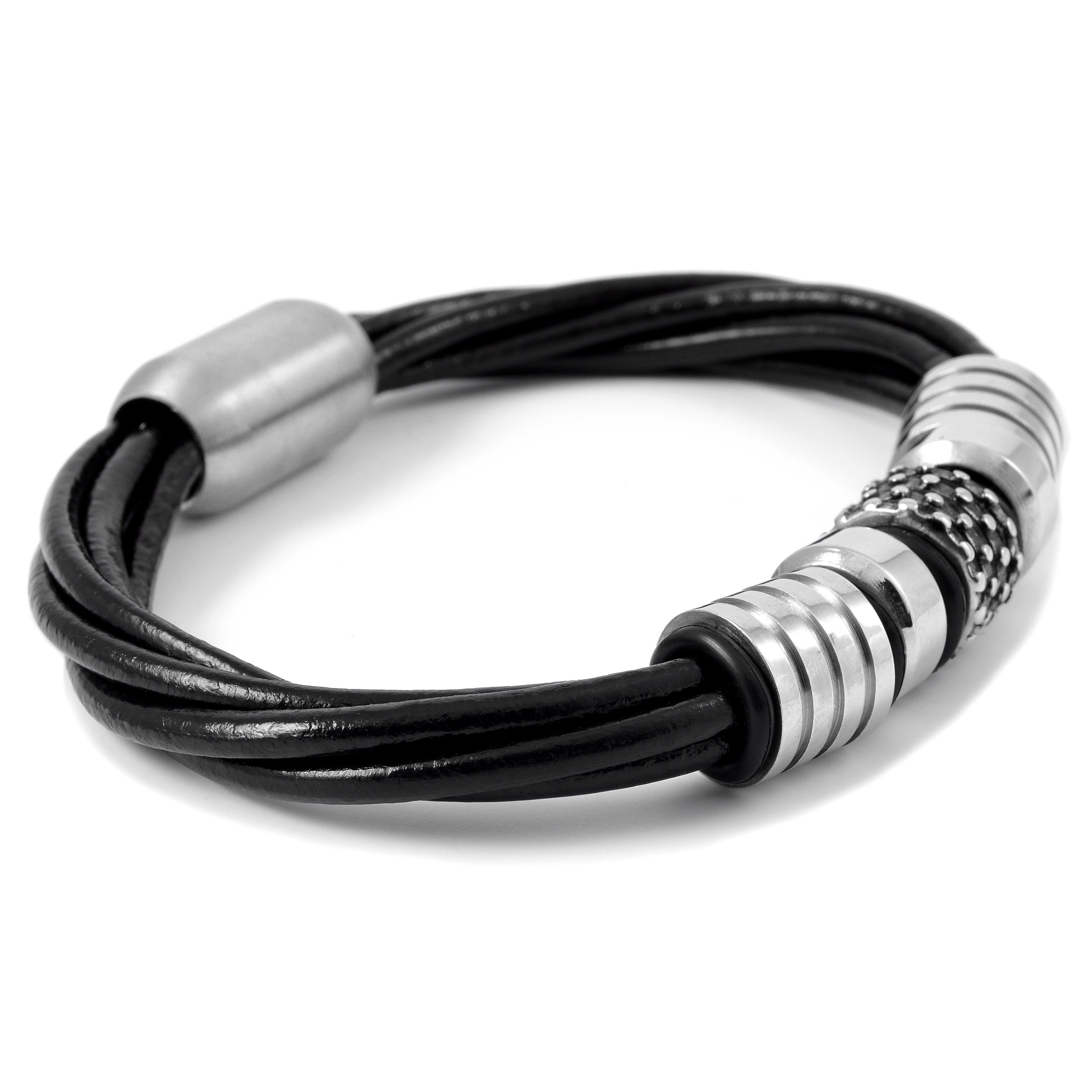 Black Twist Læderarmbånd - 3