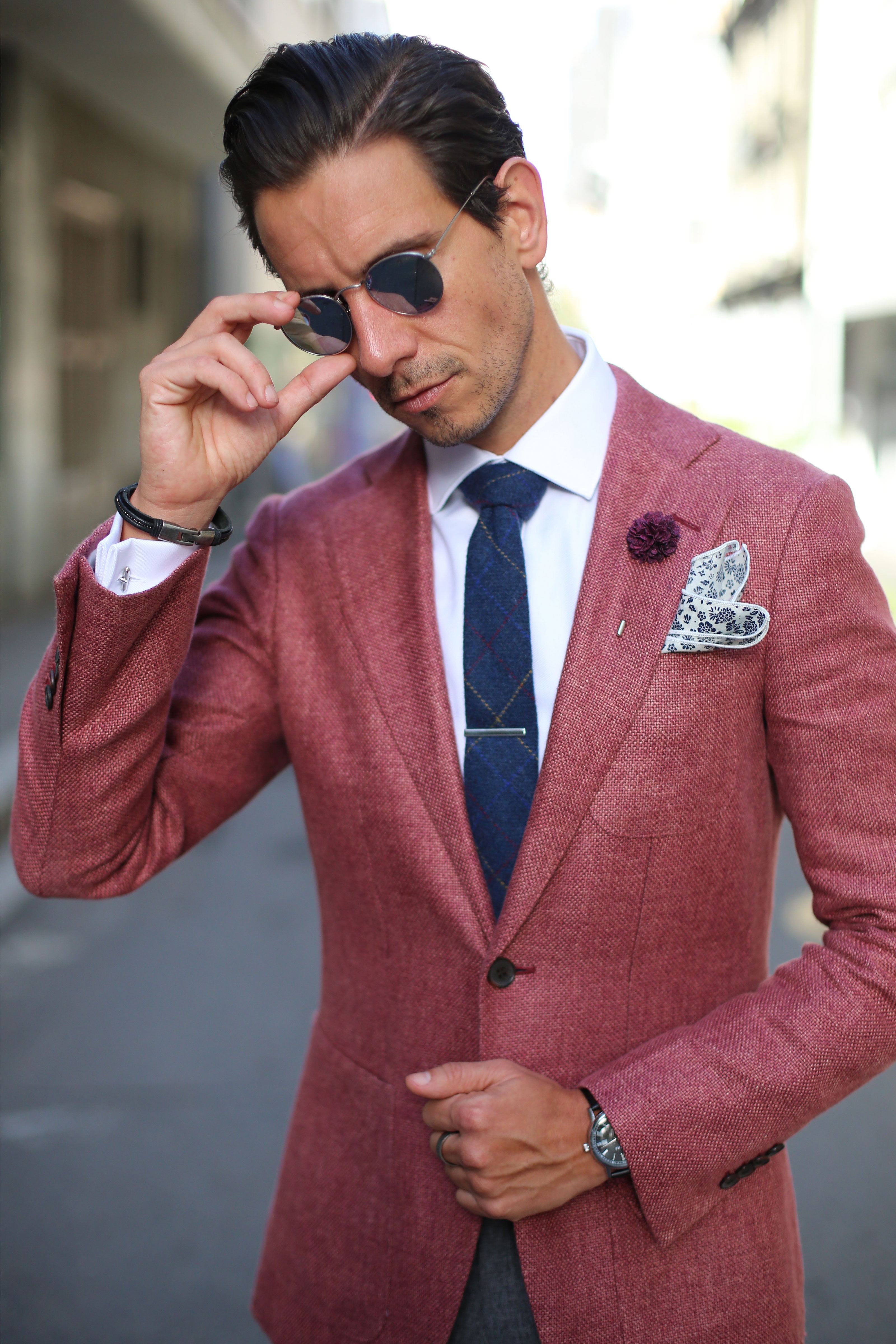 Mahogany Flower Lapel Pin - 4