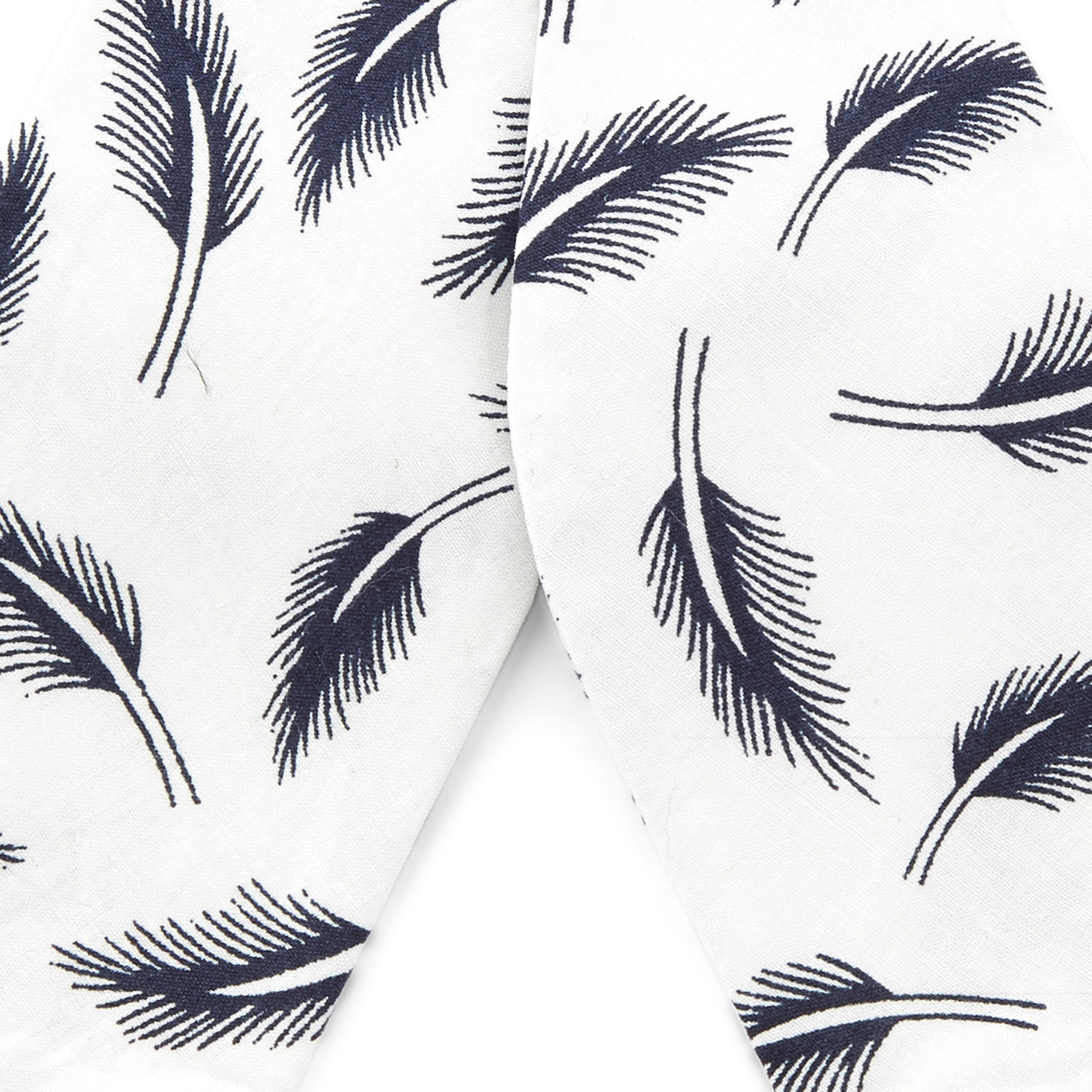 Hvid Selvbinder Butterfly med Fjer - 2