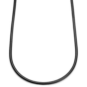 Essentials | 2 mm Gunmetal Schwarz Schlangenkette Halskette