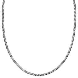 3 mm Silberfarbene Halskette