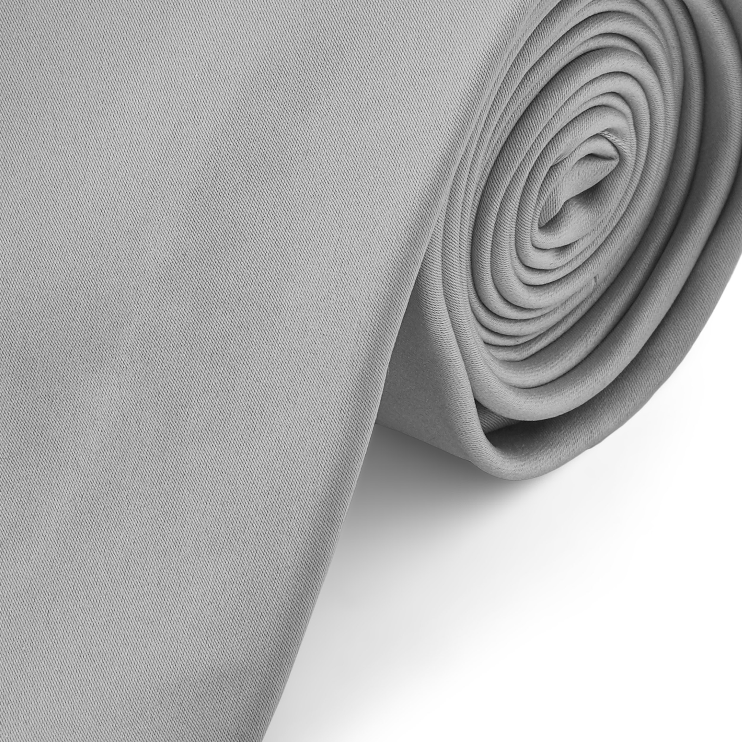 Lichtgrijze Basic Stropdas van 8 cm - 3