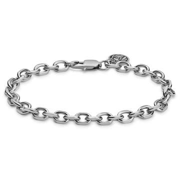 Essentials | 6 mm Zilverkleurige Armband met Kabelschakels Essentials | 6 mm Zilverkleurige Armband met Kabelschakels