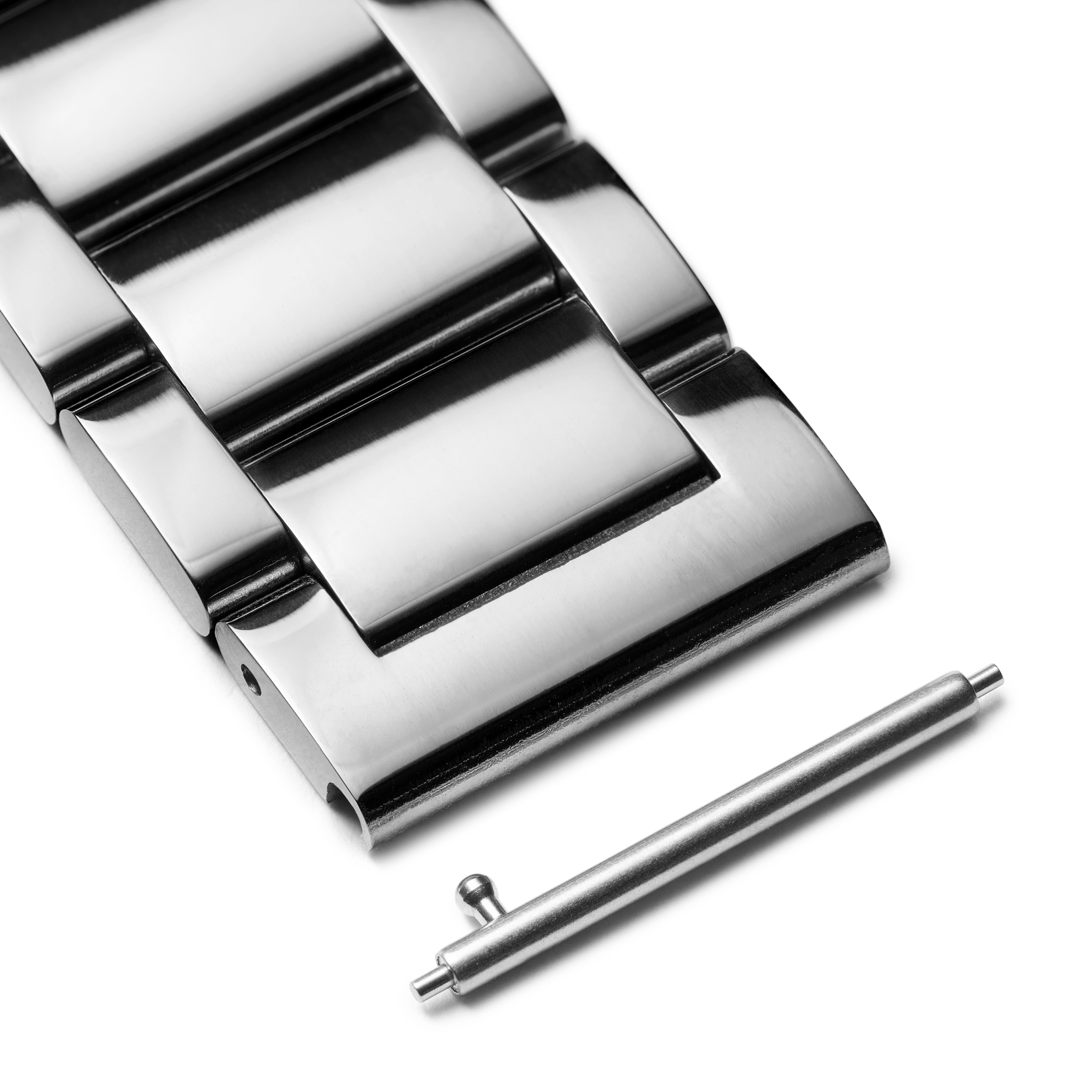 Uhrenarmband Edelstahl 24mm silberfarben - Schnellverschluss - 5