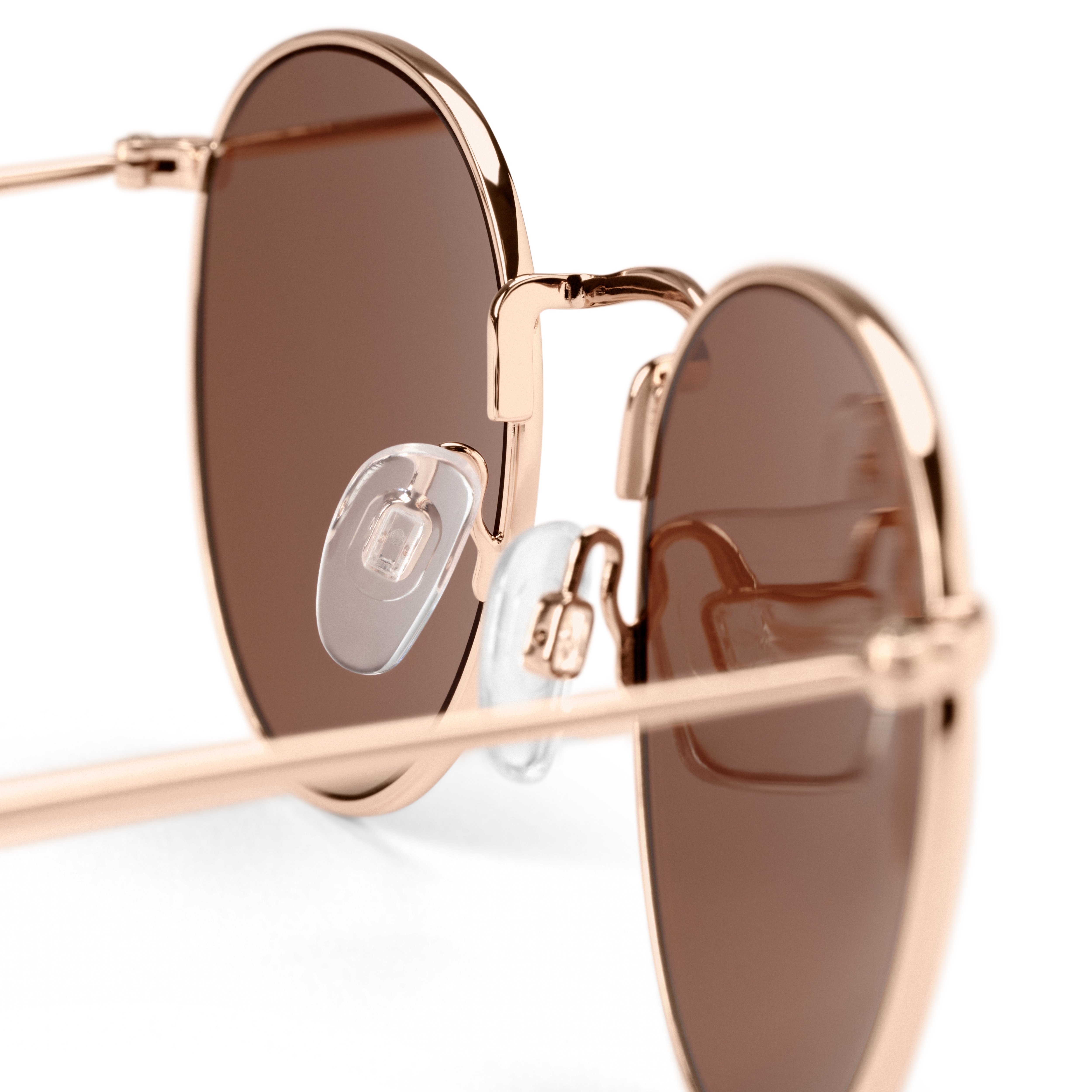 Round Rose Gold-Tone Lennon Sunglasses - 5