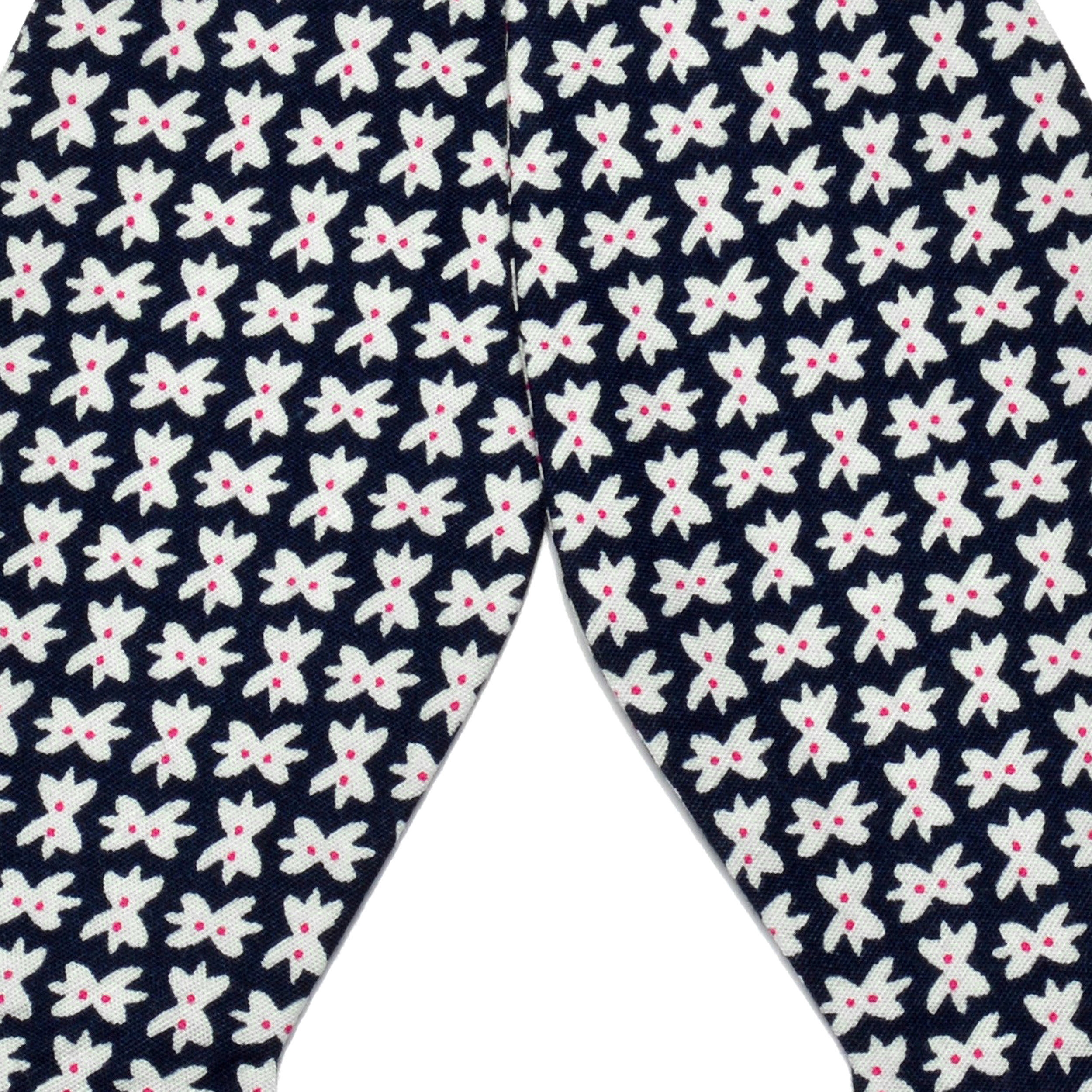 Klasyczna niebieska bawełniana muszka w nowoczesnym stylu  - 2