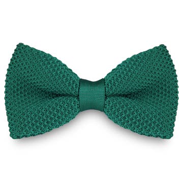 Forest Green Pre-Tied Knitted Bow Tie