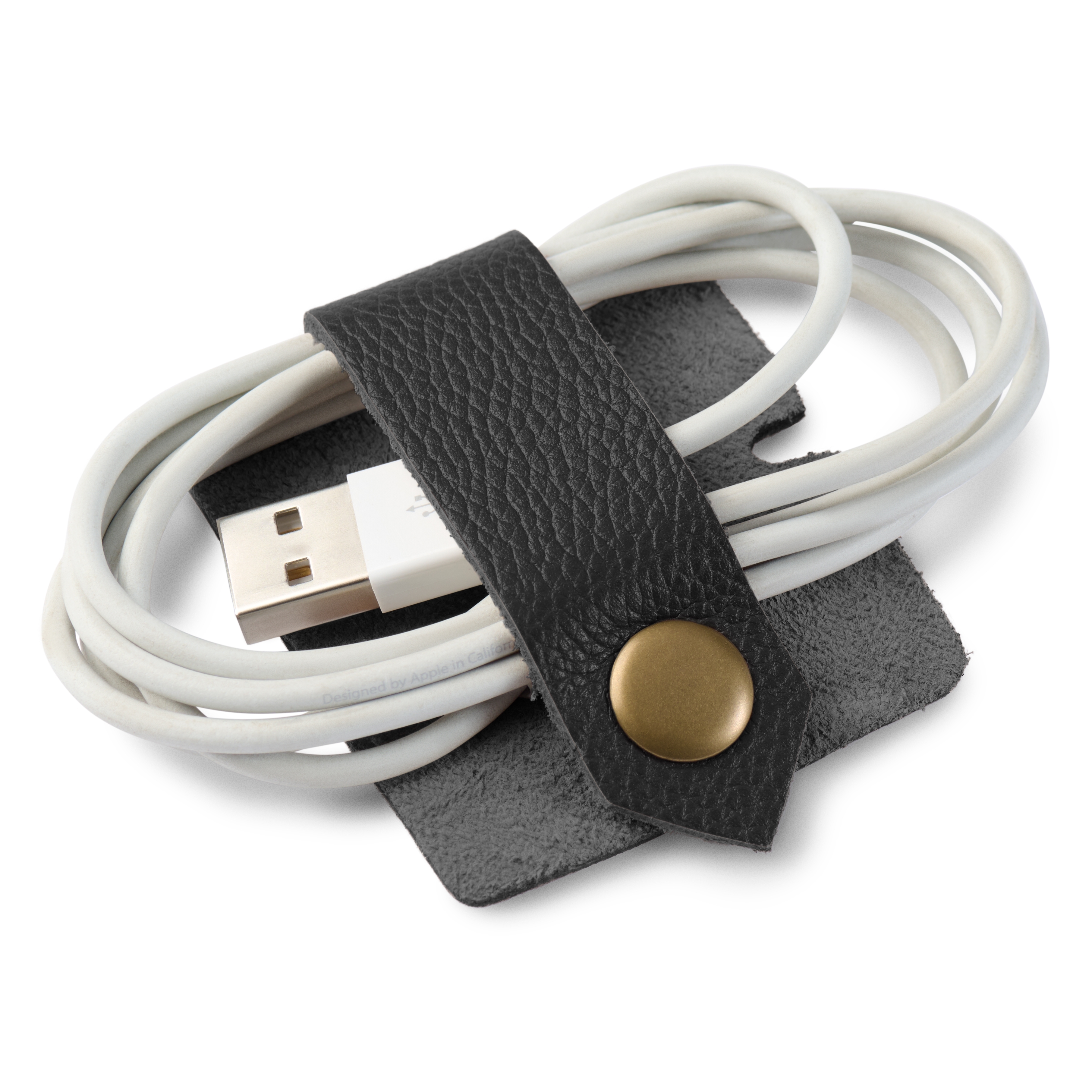 Cable Organiser | Black Leather | Large - 2