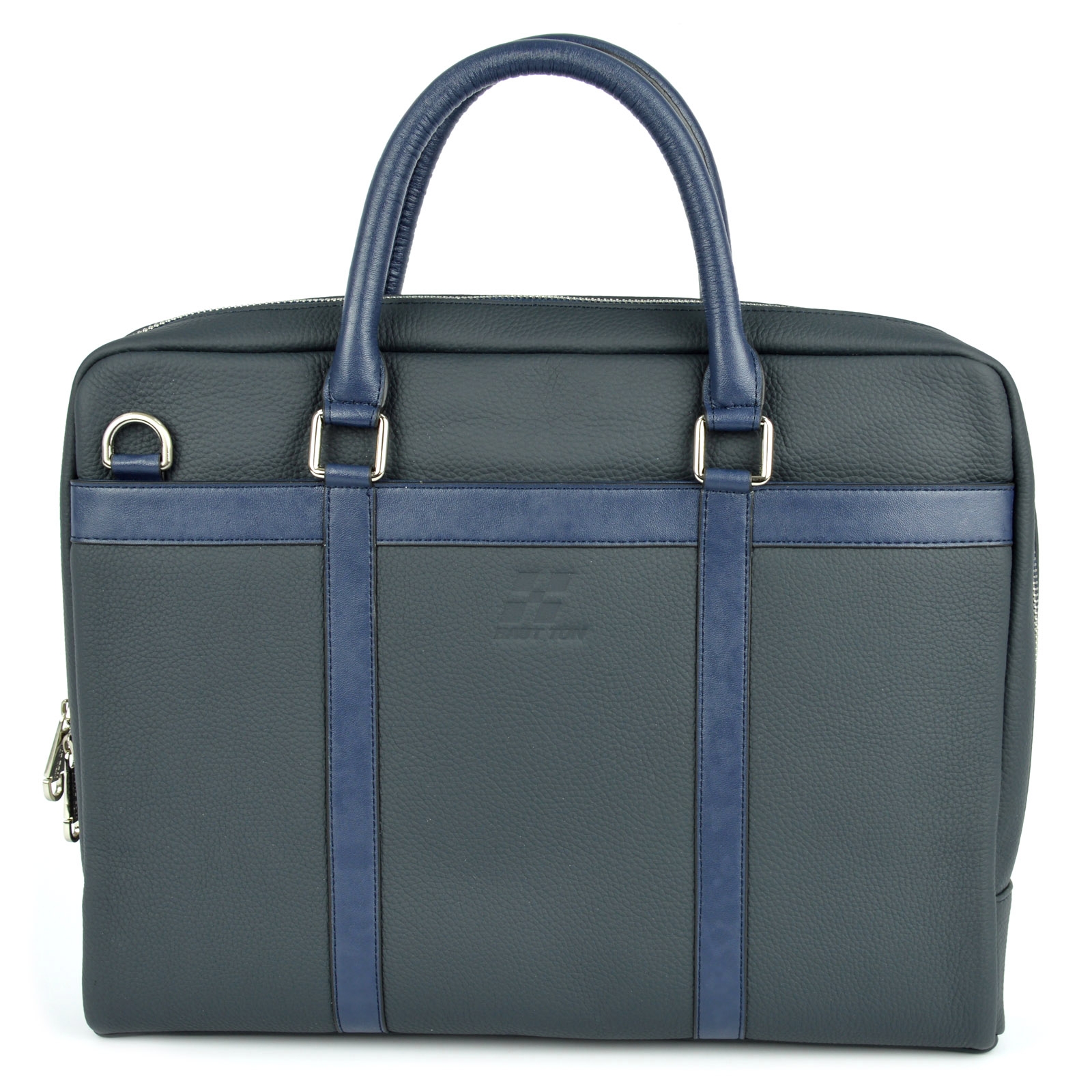 Maletín ejecutivo de cuero azul - 3