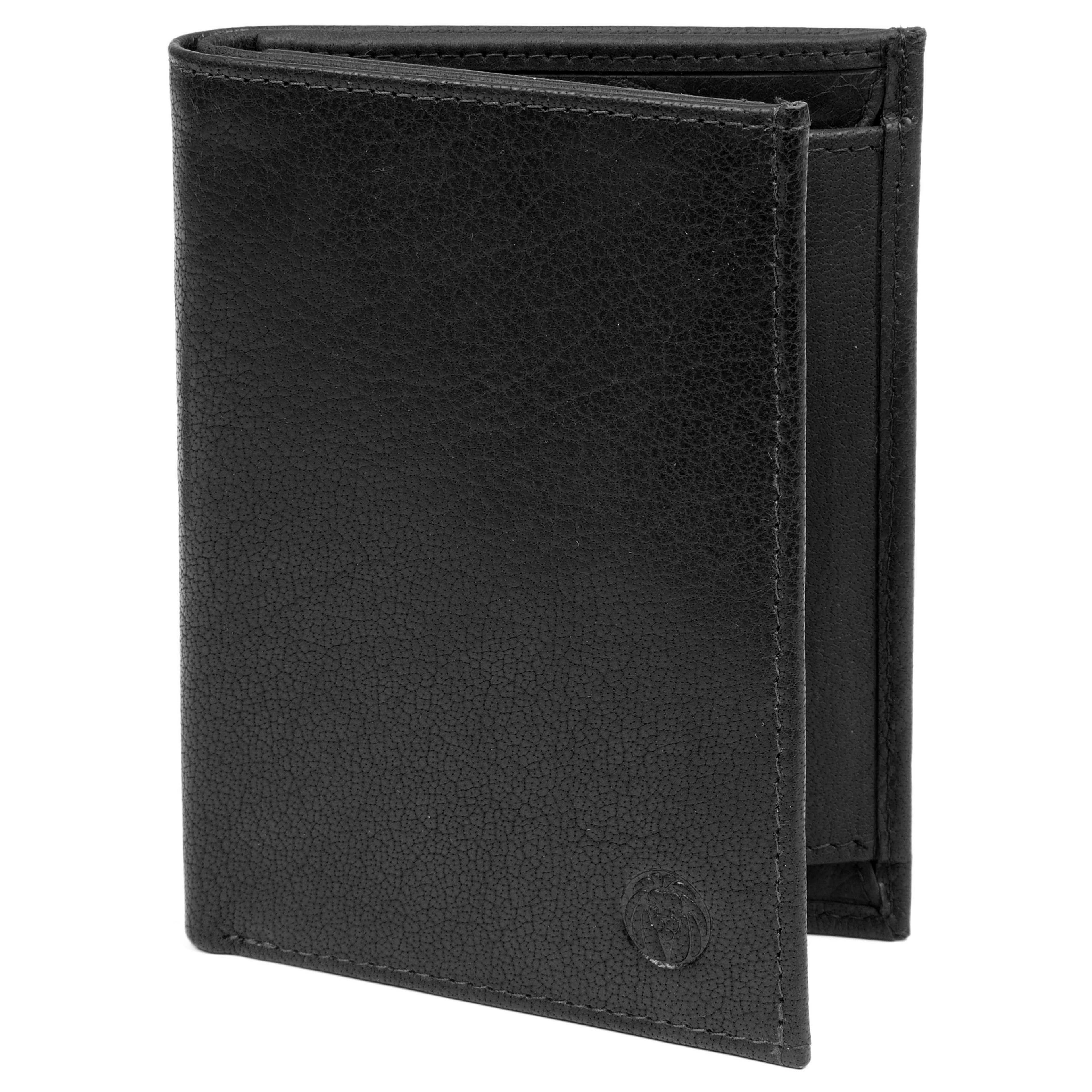 Оригинален черен кожен портфейл с RFID защита Montreal