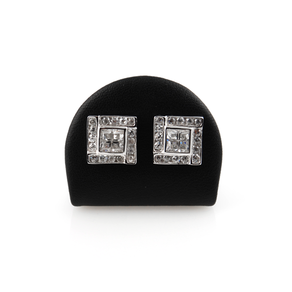 Store Sølv Bling Øreringe - 1