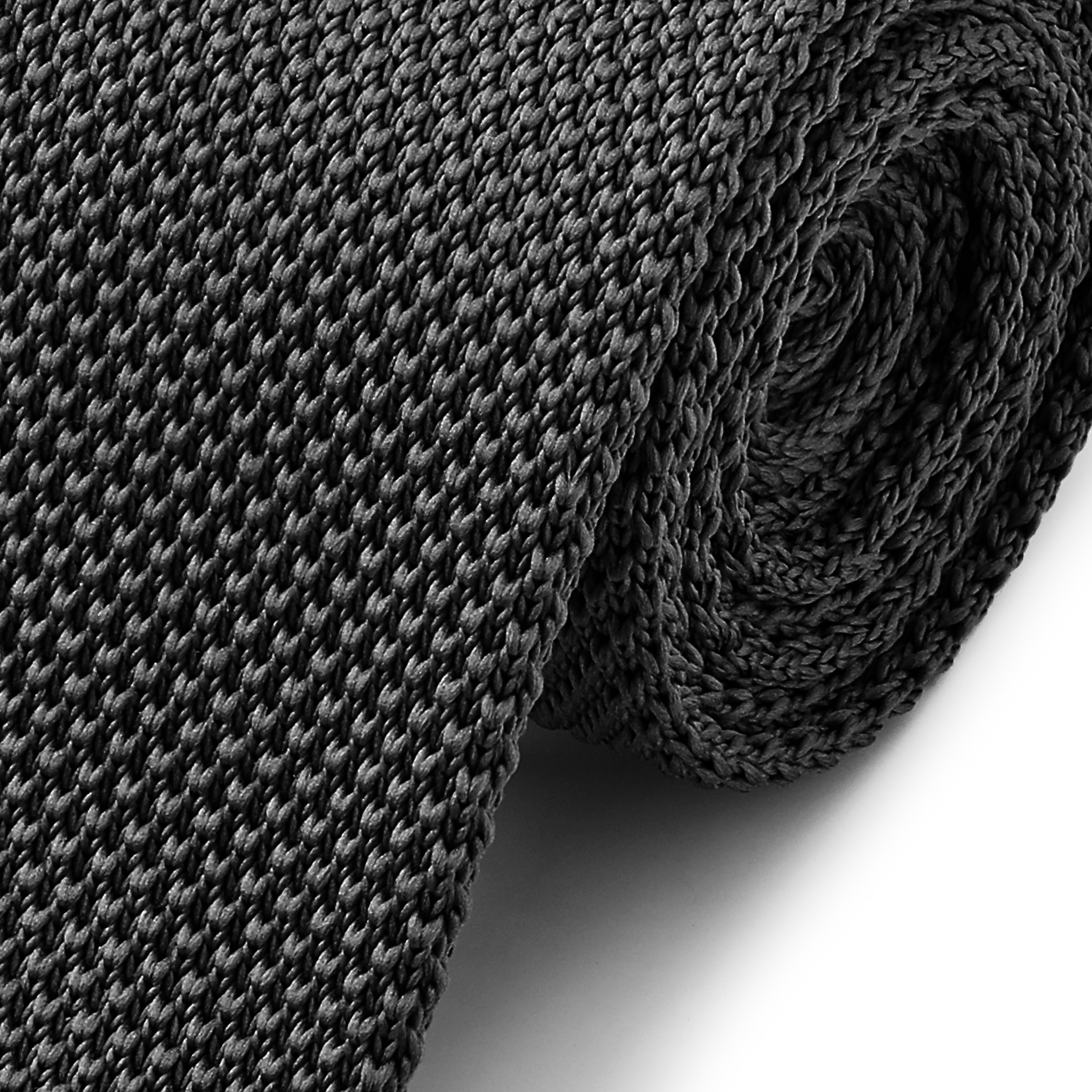 Ash Grey Polyester Knitted Tie - 2