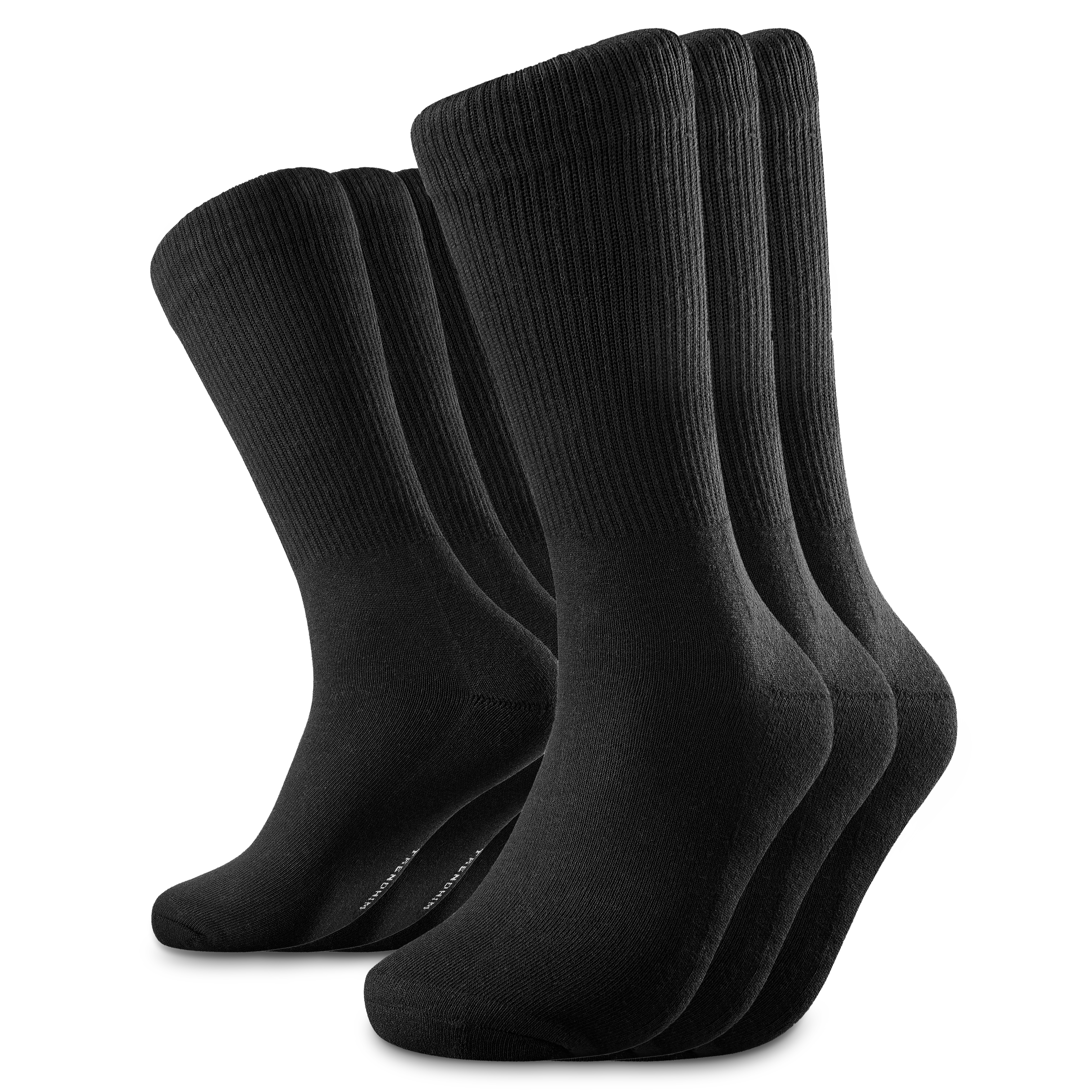 TrueFeel | Lot de 3 paires de chaussettes de tennis noires en coton
