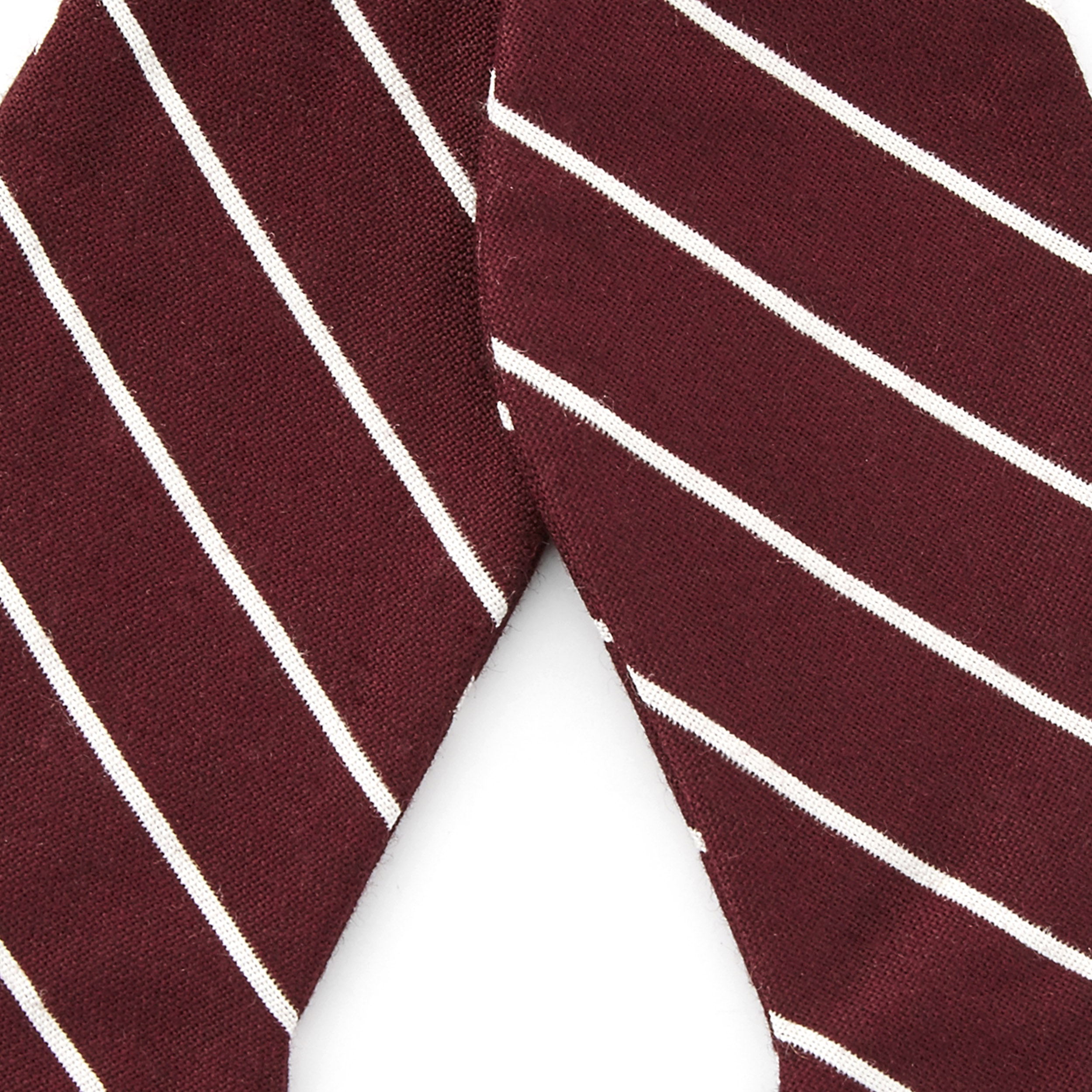 Раирана папийонка за връзване в цвят бордо - 2