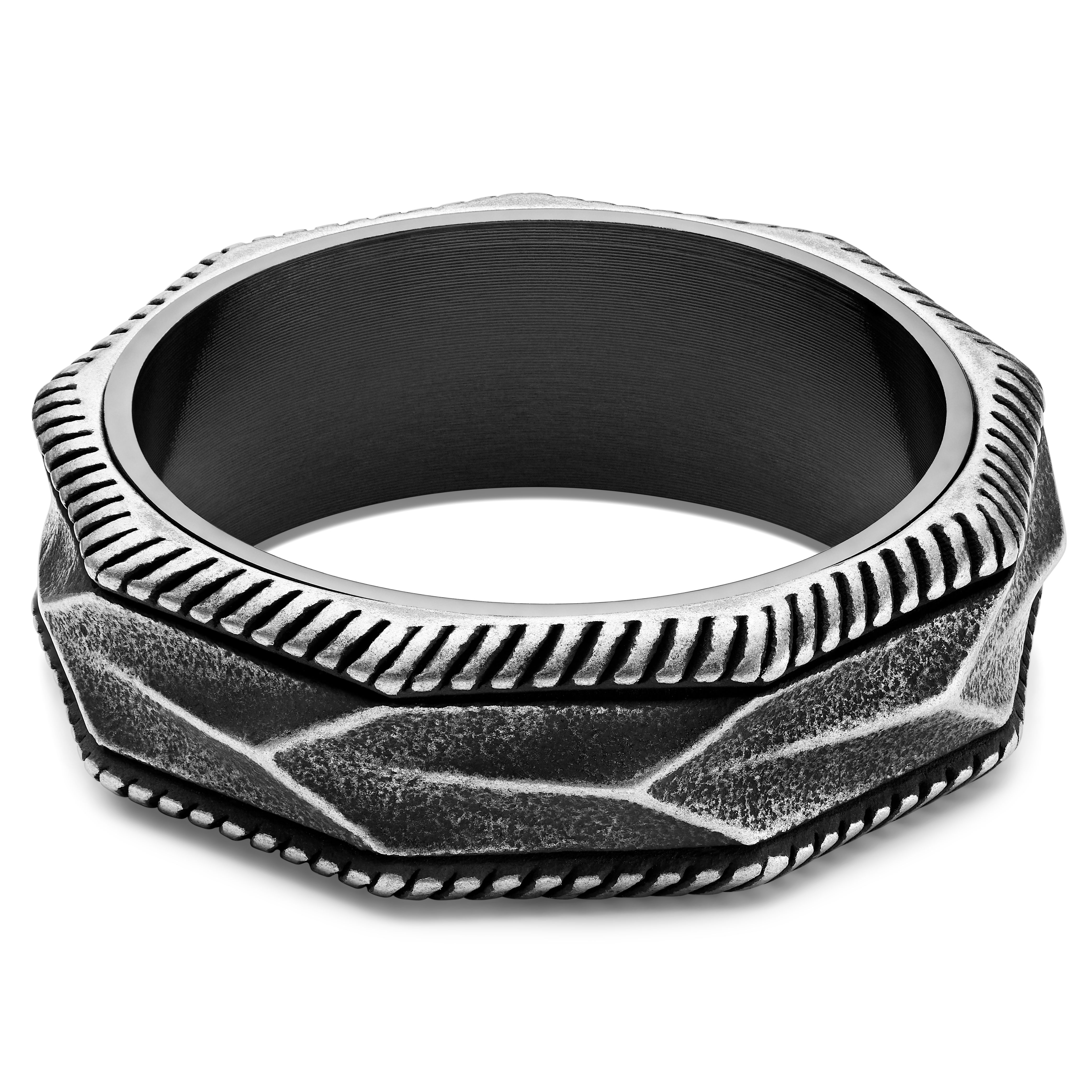 Anillo negro y vintage Pearce Punctum  - 6